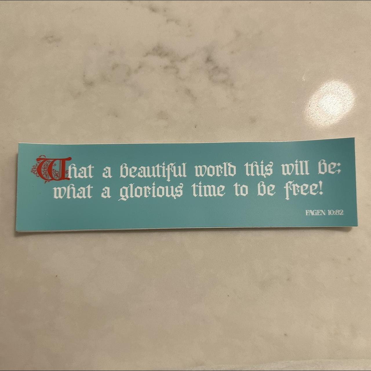 Donald Fagen IGY small bumper sticker 7.5 x 3.75”... - Depop