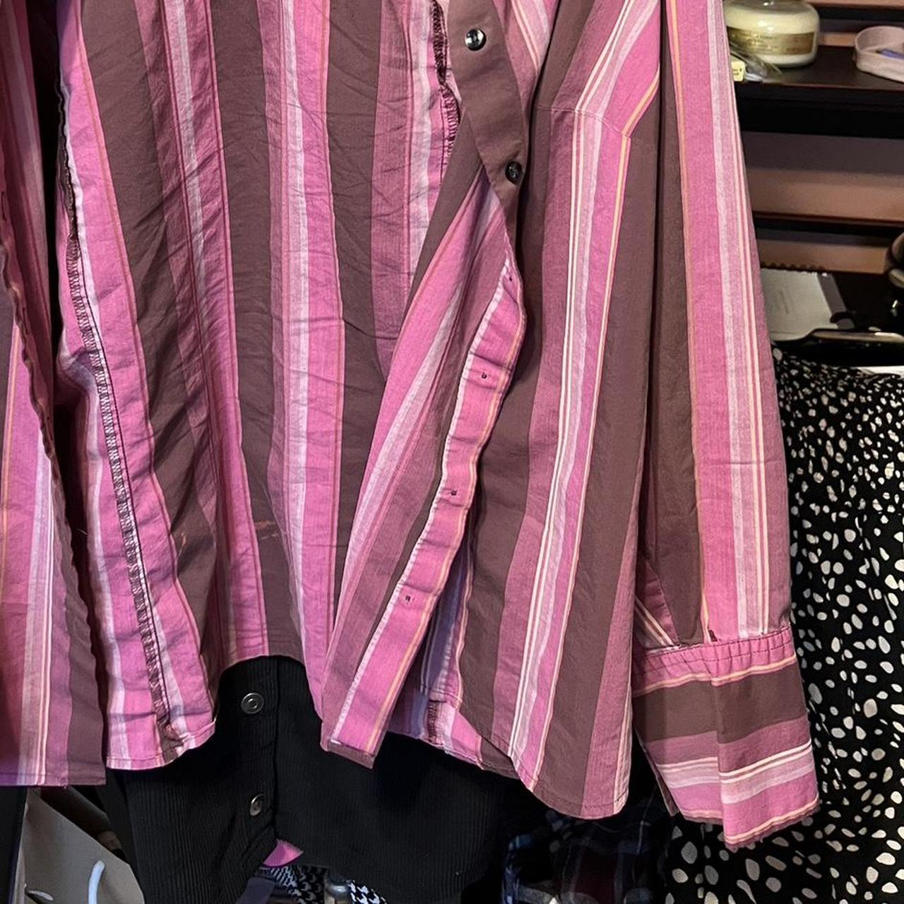 Women's Pink and Burgundy Shirt (2)