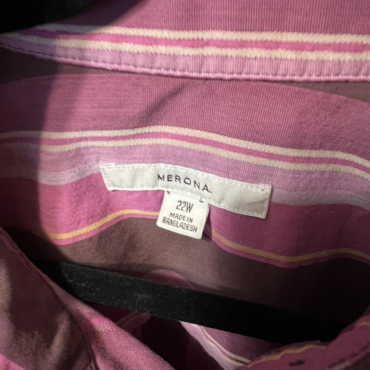 Women's Pink and Burgundy Shirt (3)