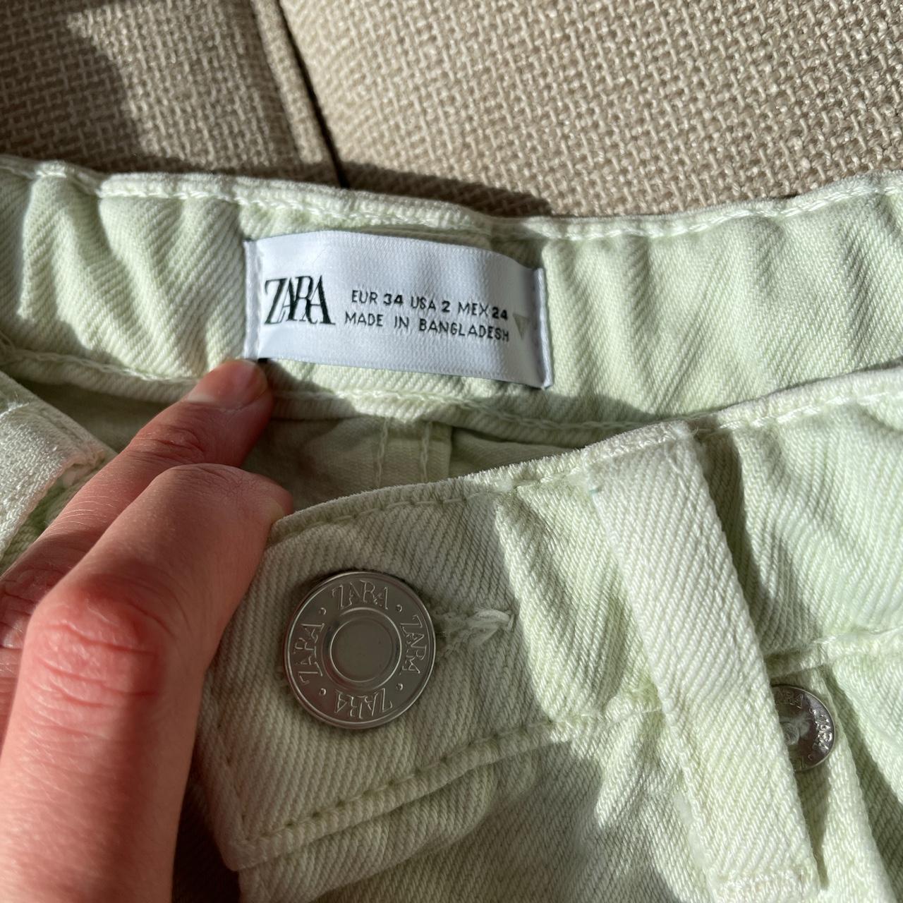 Zara size 2 light green jeans Fits a true size 2... Depop