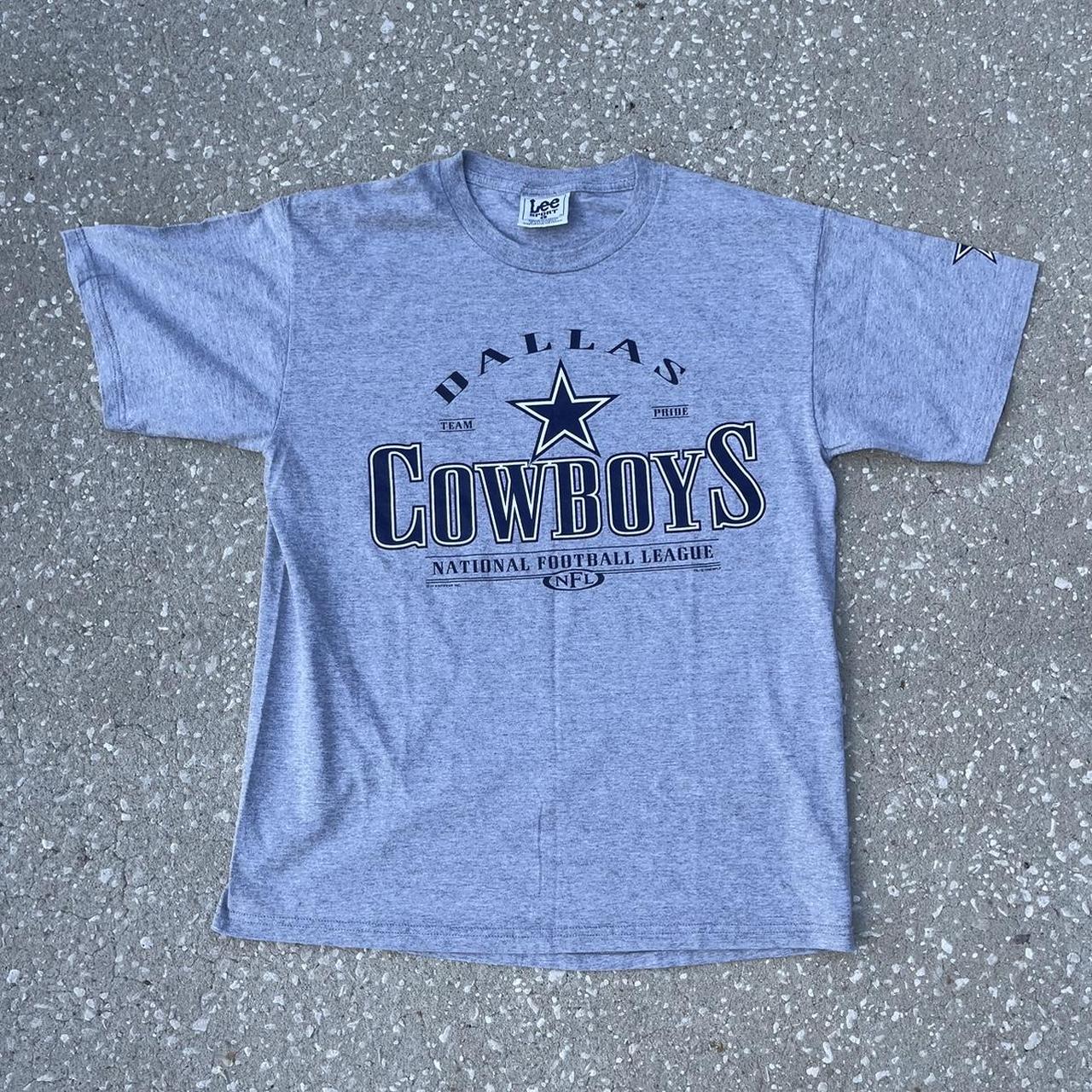 Vintage DALLAS COWBOYS Sports Football T Shirt Large Blue 