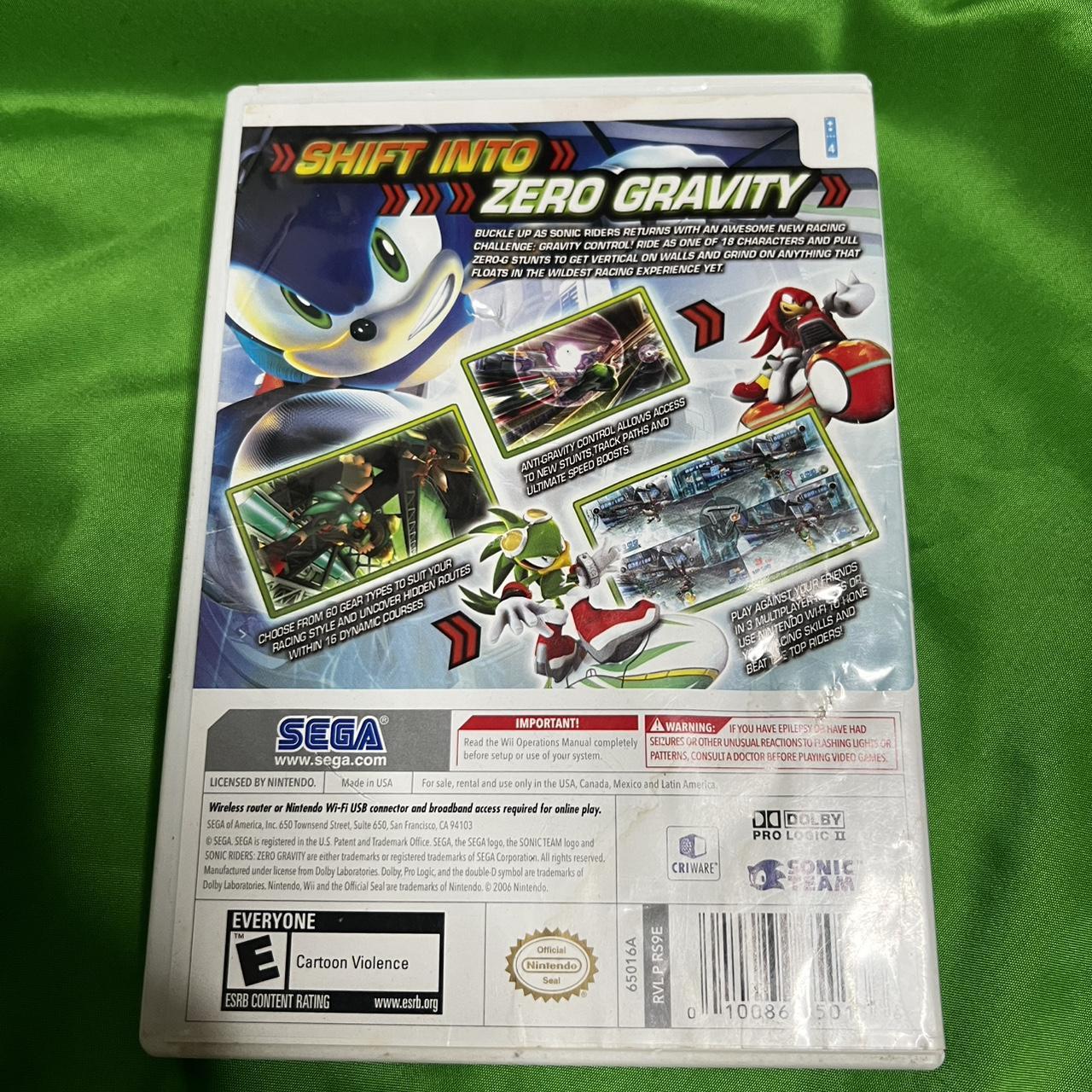 Sonic Riders Zero Gravity Wii Game Sonic Wiigames Depop