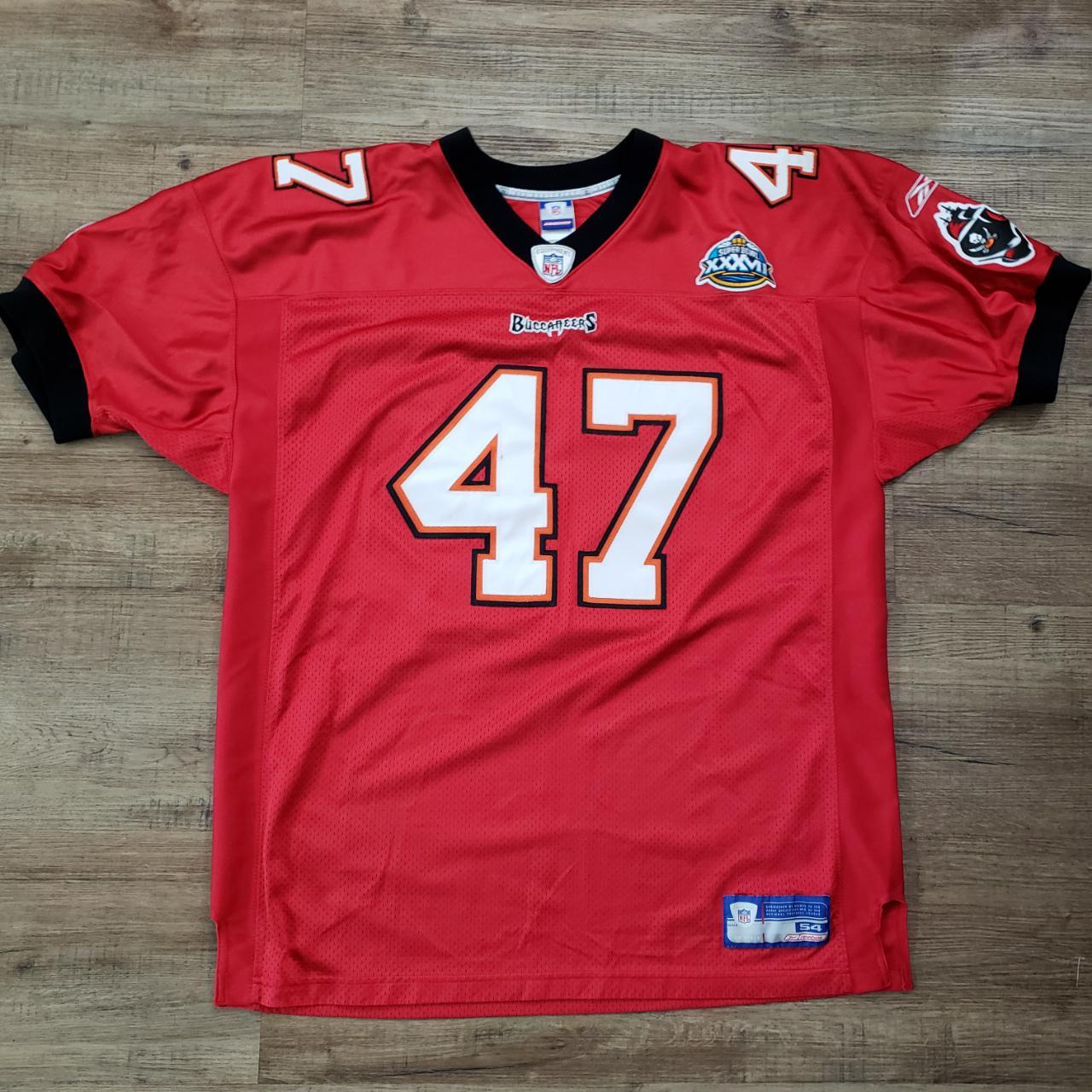 Reebok NFL Tampa Bay Buccaneers John Lynch 47 Jersey Mens