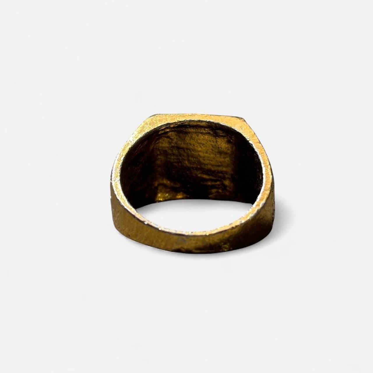 Men's Ring - Gold – Solid gold ring with calligra… - image 3