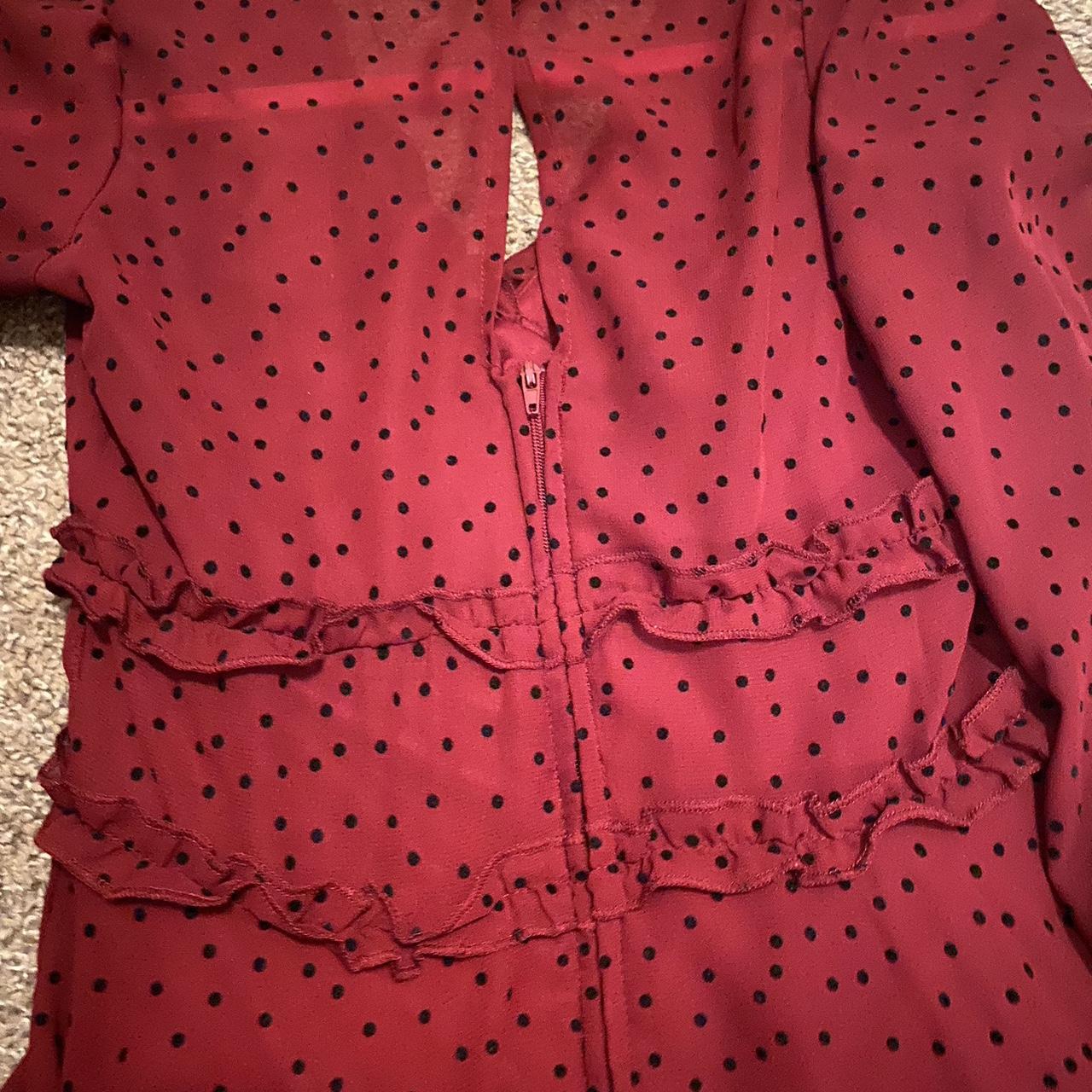Macy's Women's Burgundy Dress Depop