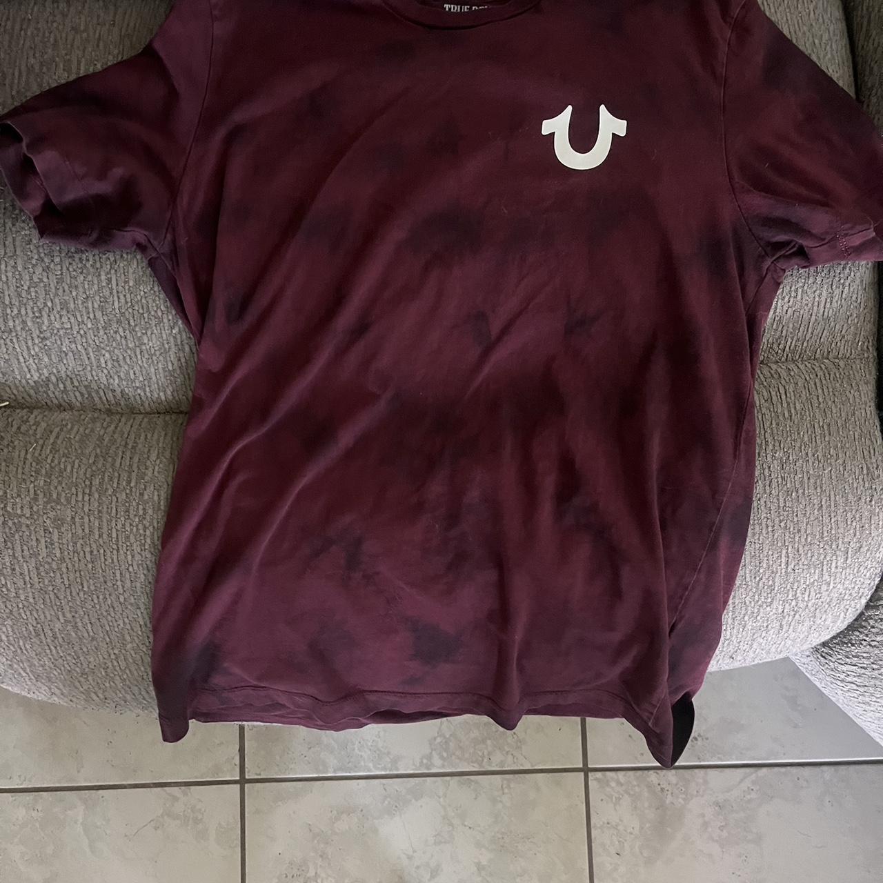 Burgundy shops true religion shirt