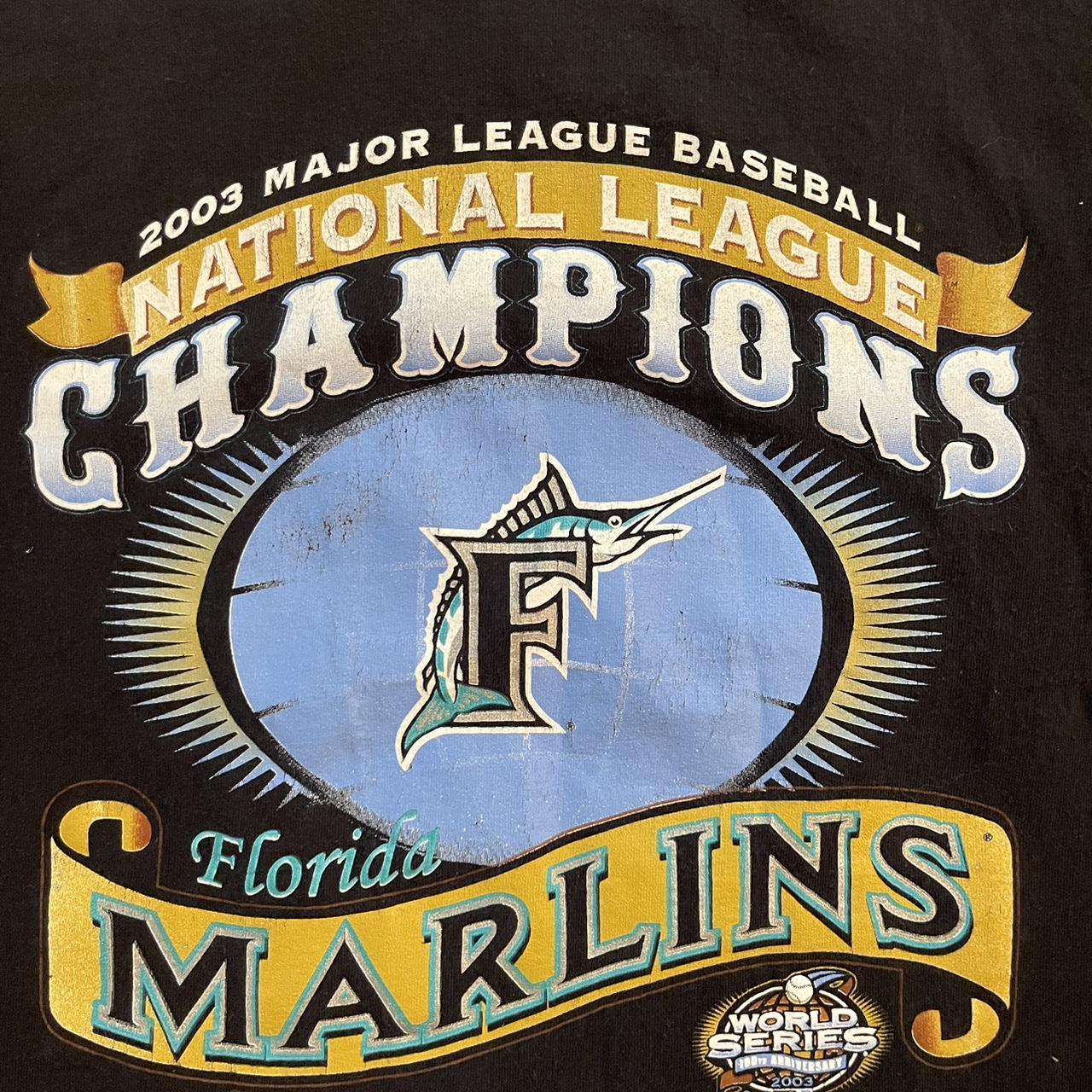 Vintage 2003 Florida Marlins NLCS Champions shirt, - Depop