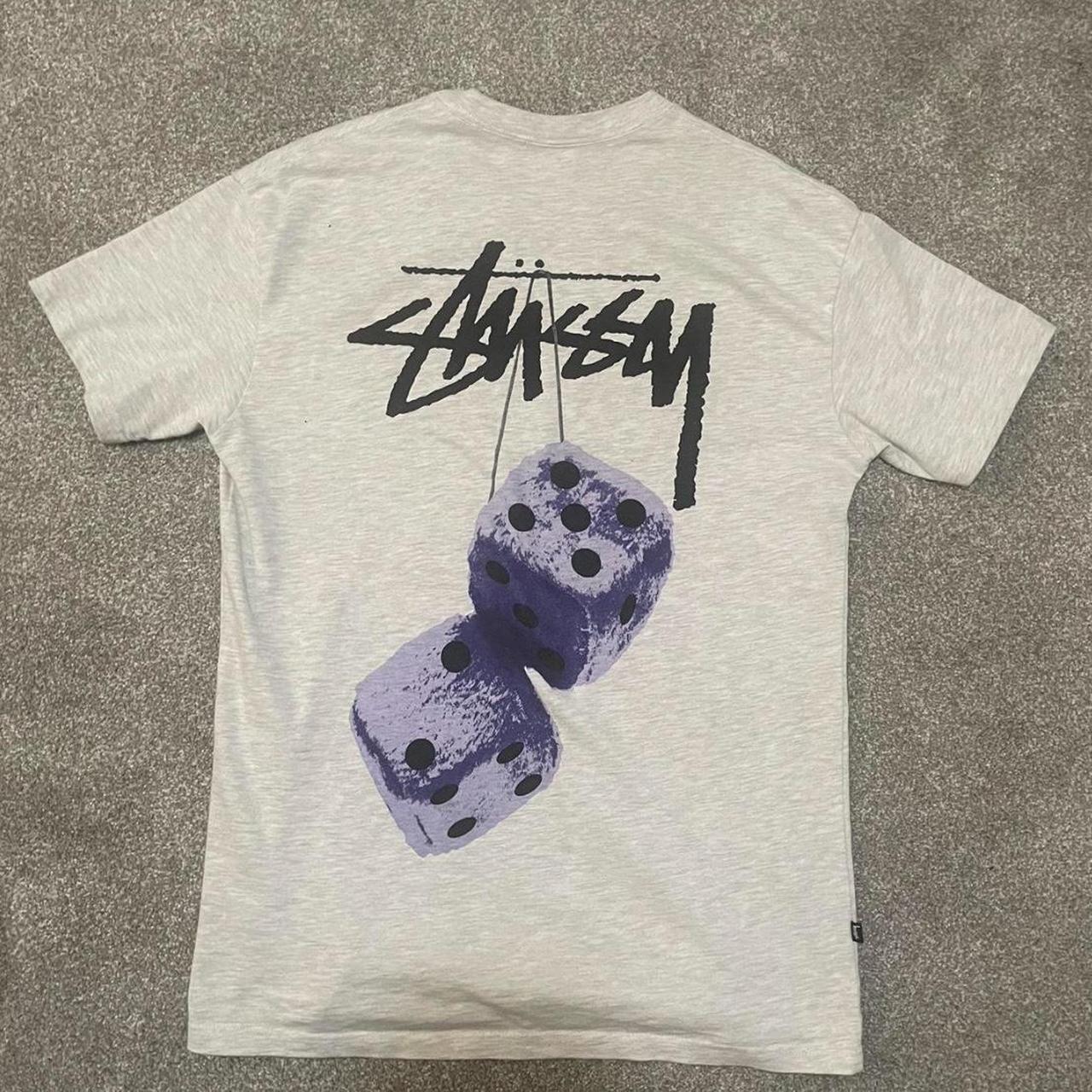 Grey Stussy Dices t-shirt - Size: Small (Can fit a... - Depop