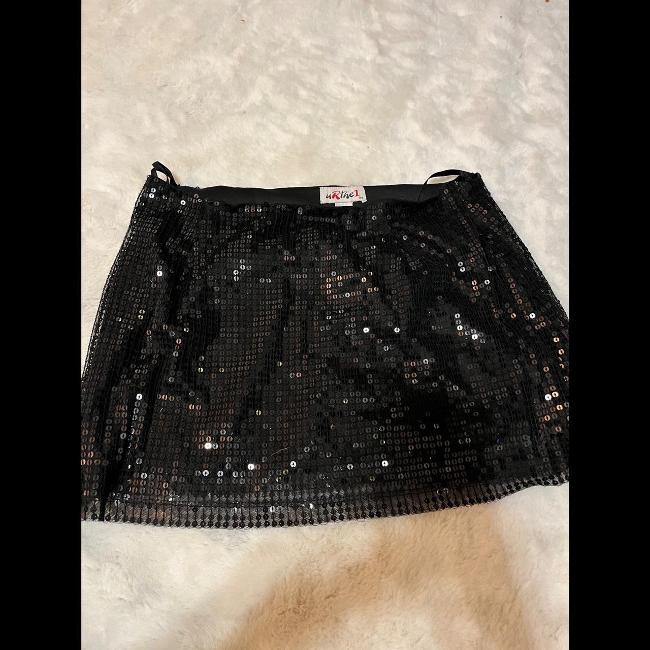 y2k black sequined mini-skirt! ☆ ★ ★ ☆ $10 +... - Depop