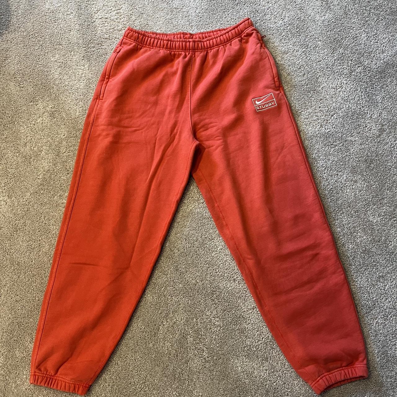 Red Nike x Stüssy Joggers Brand new with tags, never... Depop
