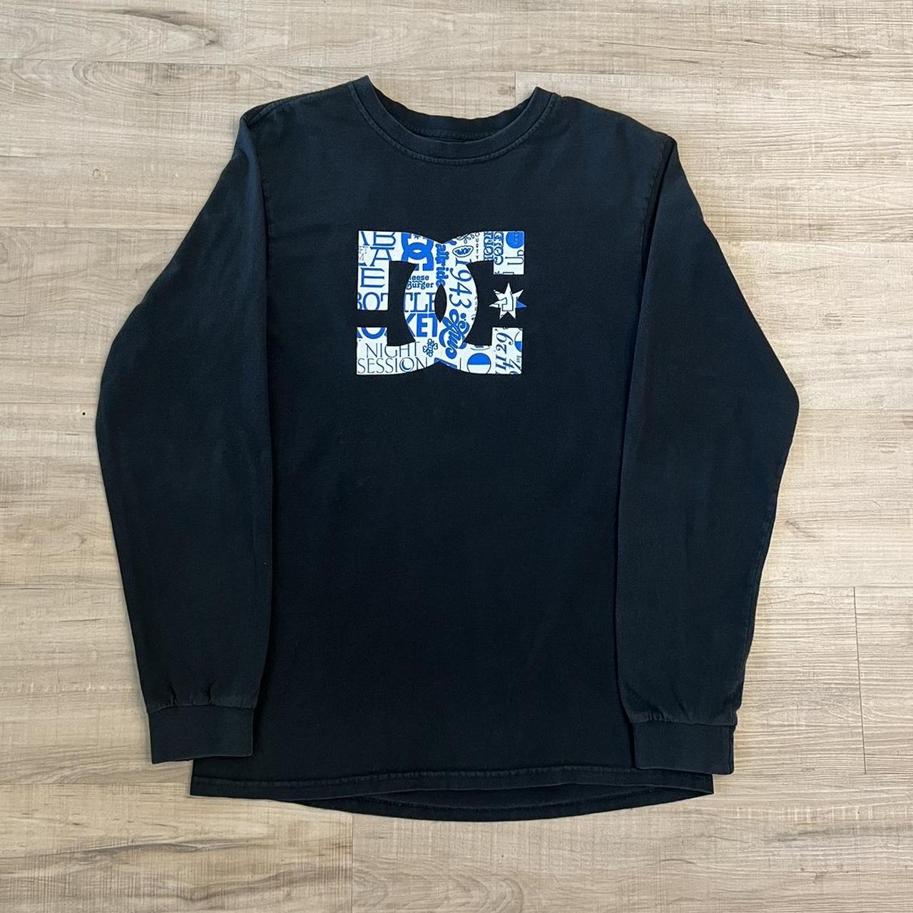 DC Shoes Men's Black and Blue T-shirt | Depop