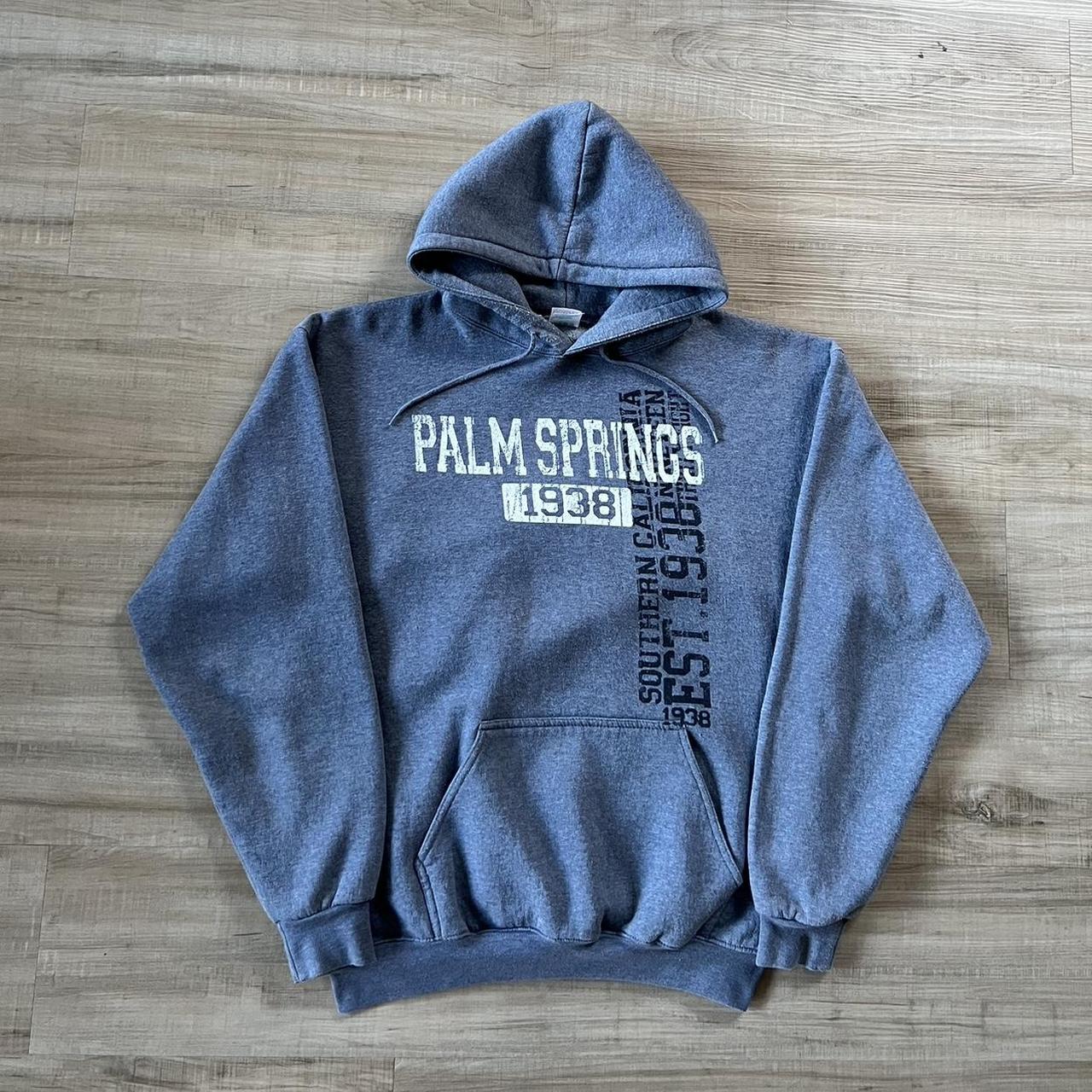 y2k grunge 2000s palm springs skater hoodie pit to - Depop