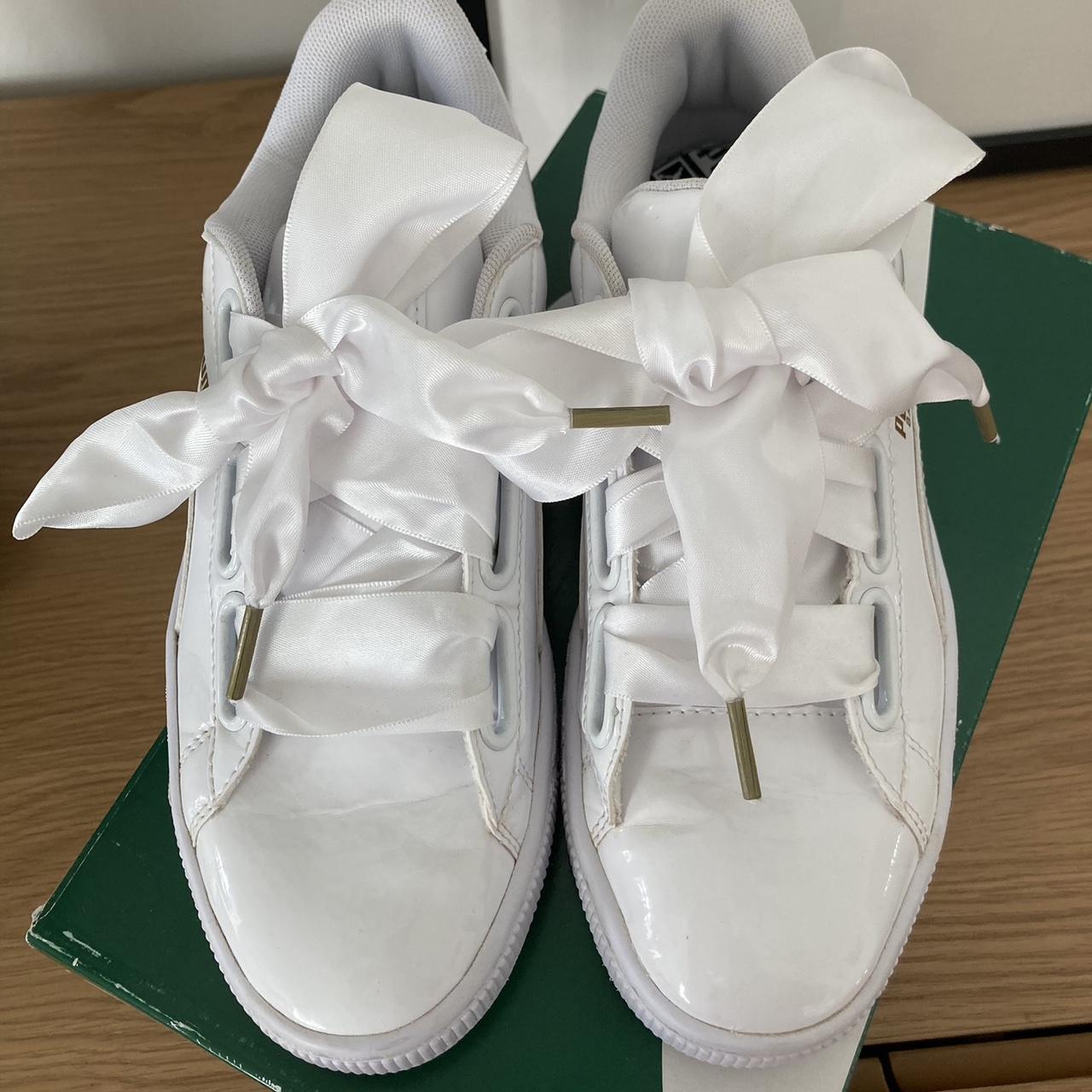 ★PUMA★ かわいいリボン BASKET HEART \"PUMA WHITE\" 日本未入荷 61HC0wS5tJL._SY300_QL30_.jpg