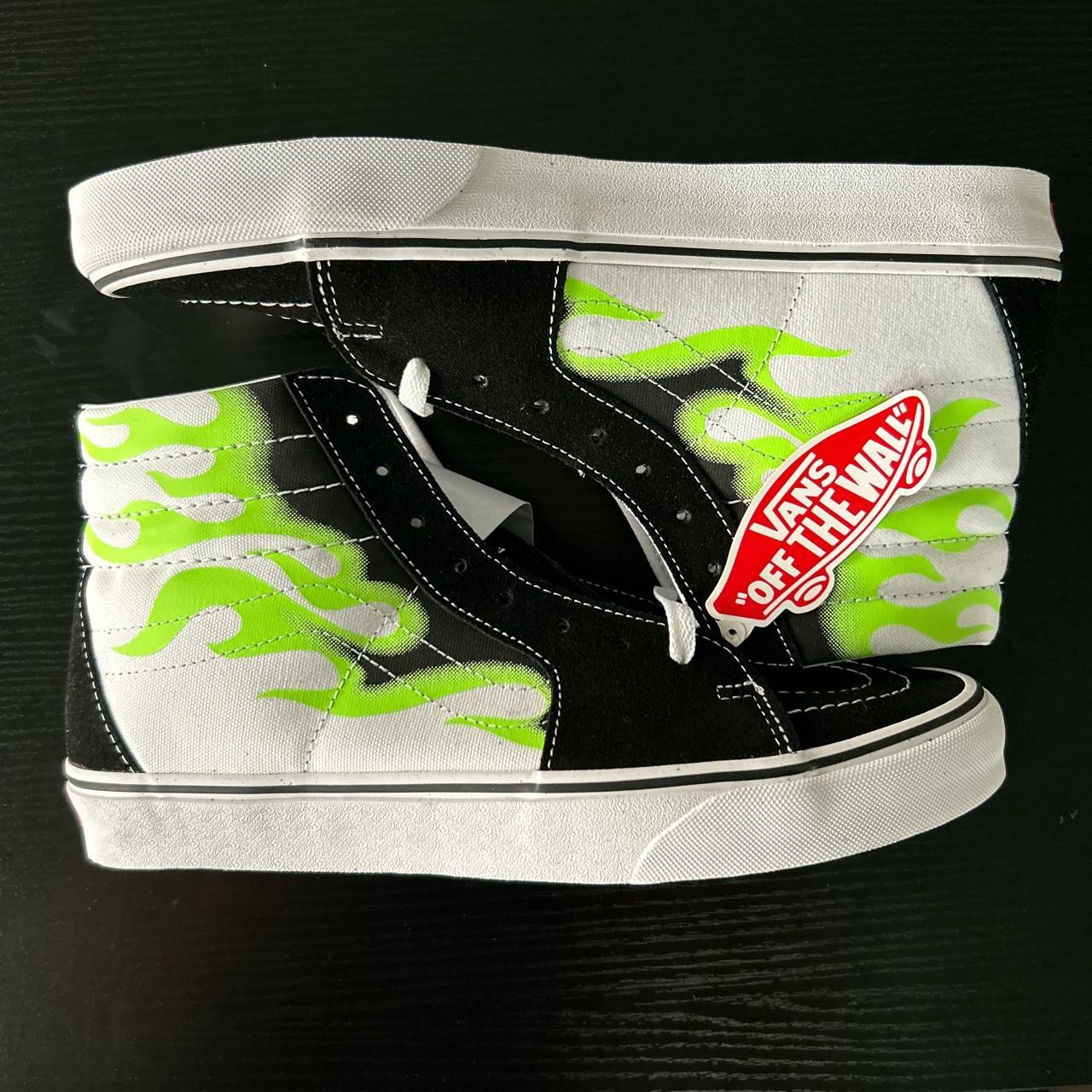 Vans sk8 discount hi green flame