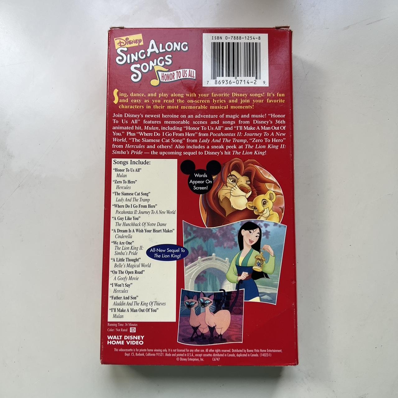 Sing shops Along Songs Mulan VHS