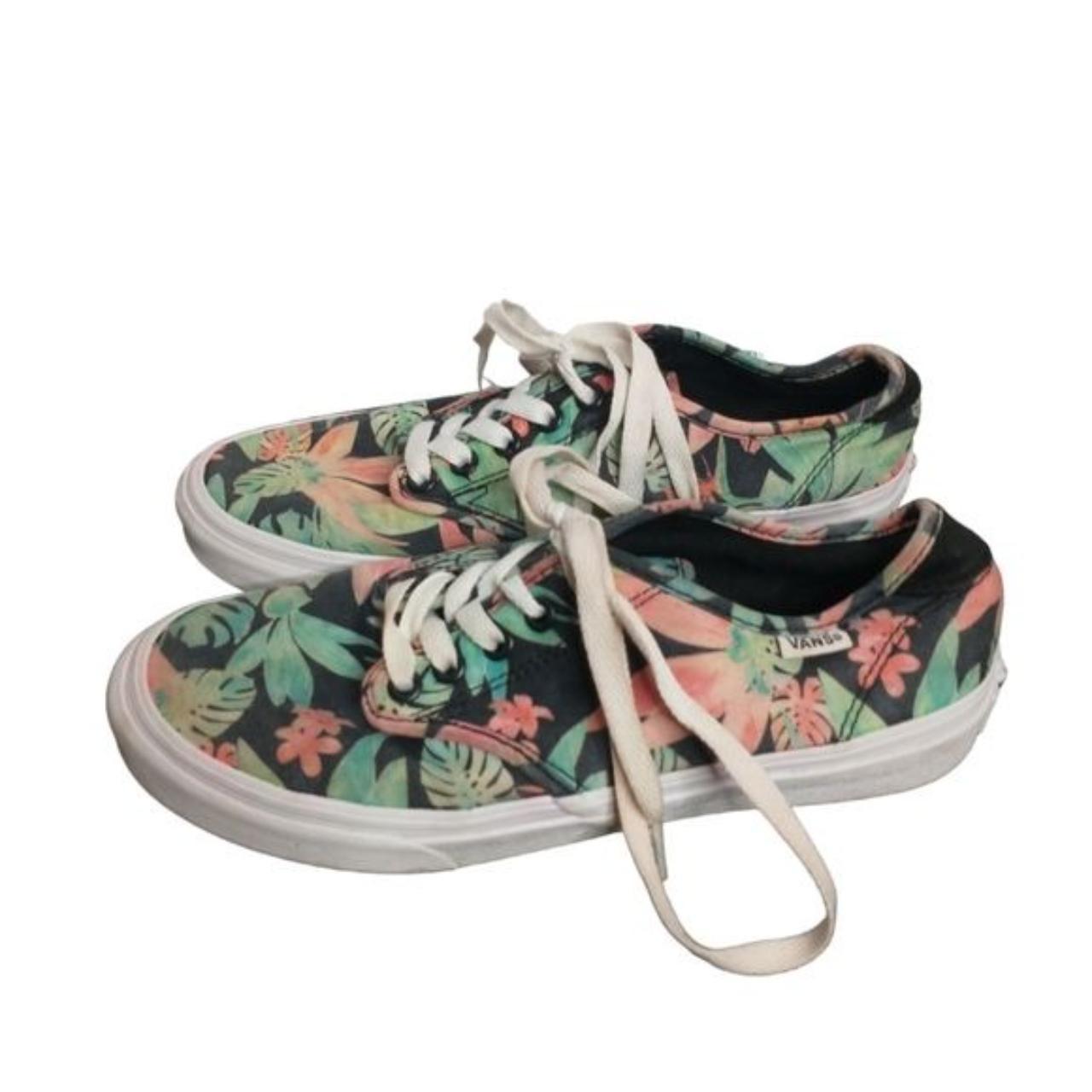 Vans tropical print on sale shoes