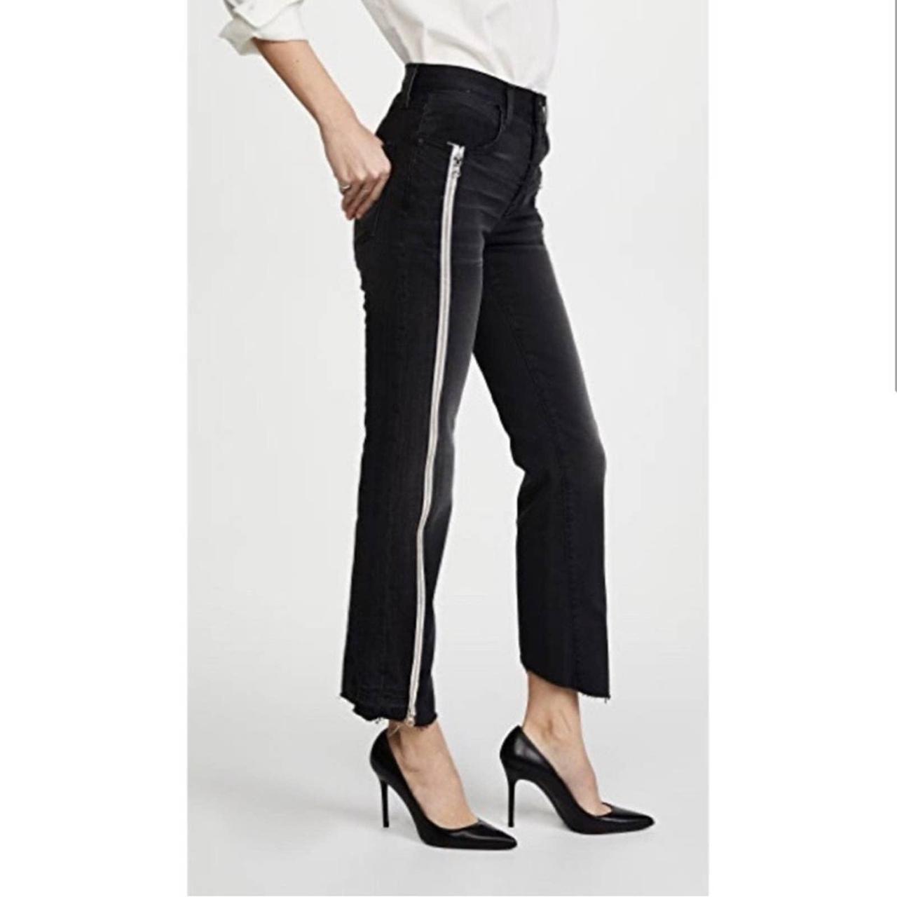 Current/Elliott Women's Black and White Jeans Depop
