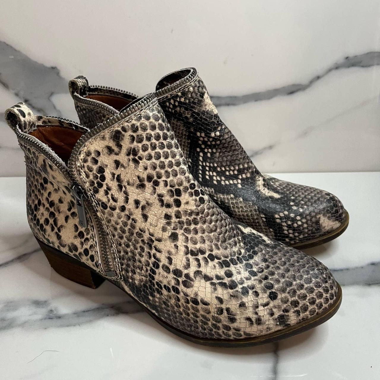 Lucky brand sale snakeskin booties