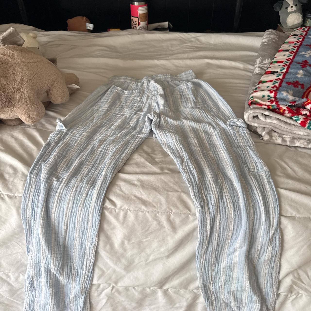 aeropostale linen cargo pants size xs Depop