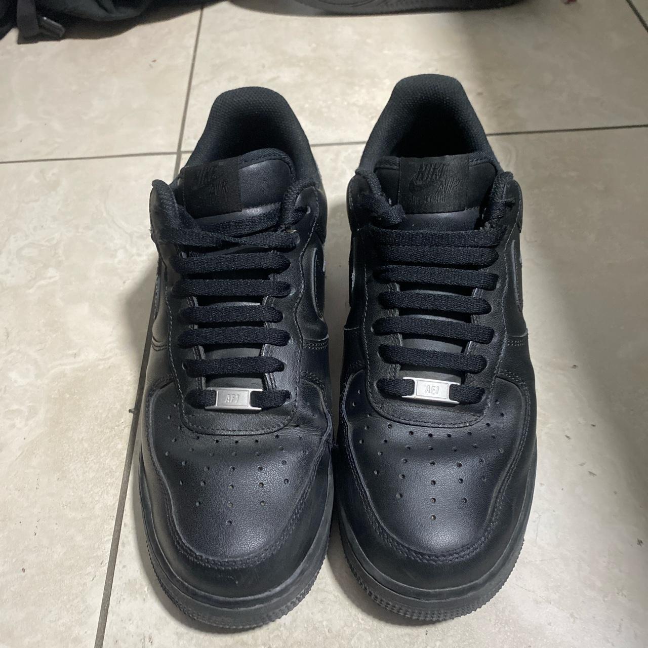 Black Air Force 1s Men’s 10.5 Worn 1 time - Depop