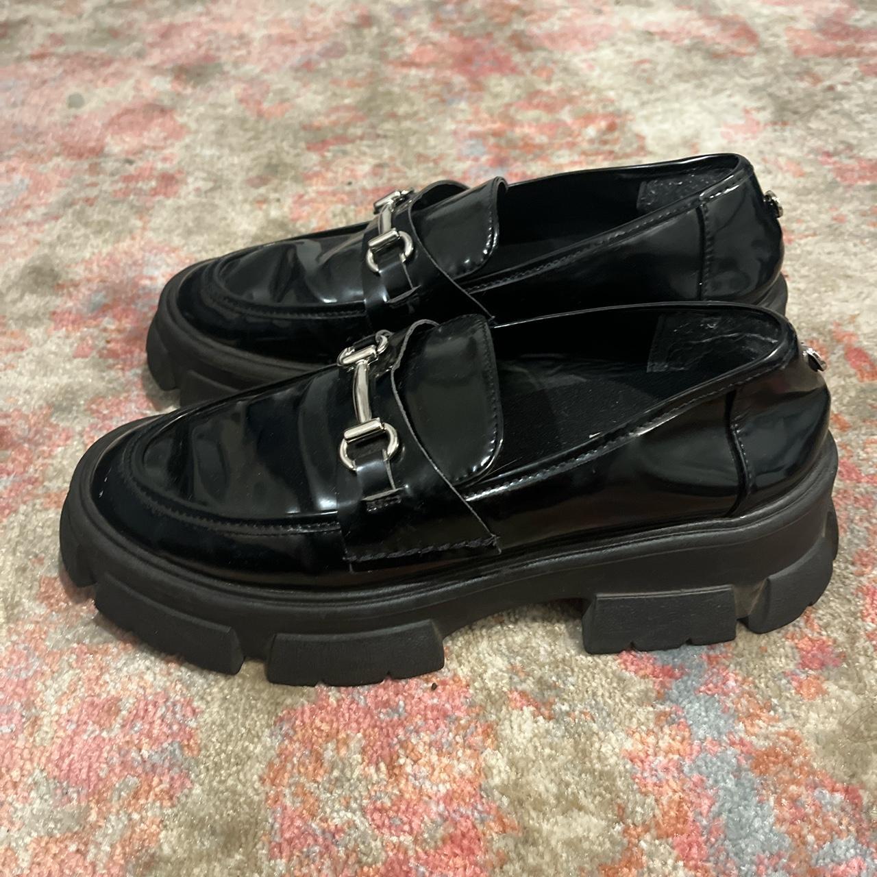 Steve Madden Women's Black Loafers | Depop