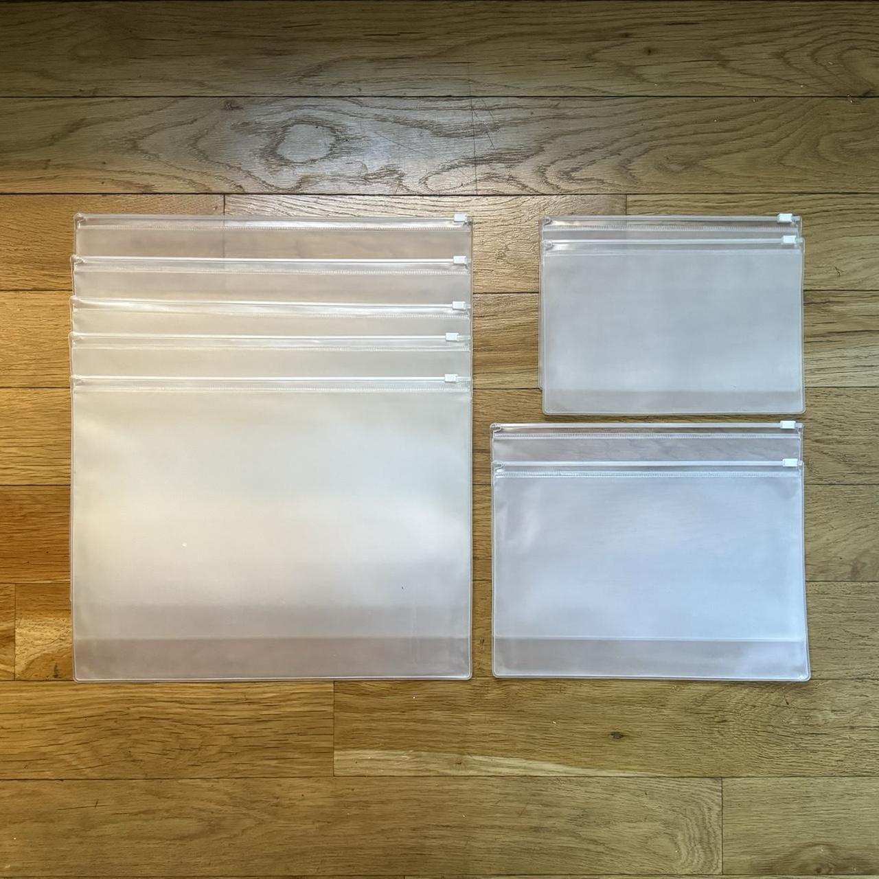 MUJI frosted plastic zip folders (set of 9) are up... - Depop