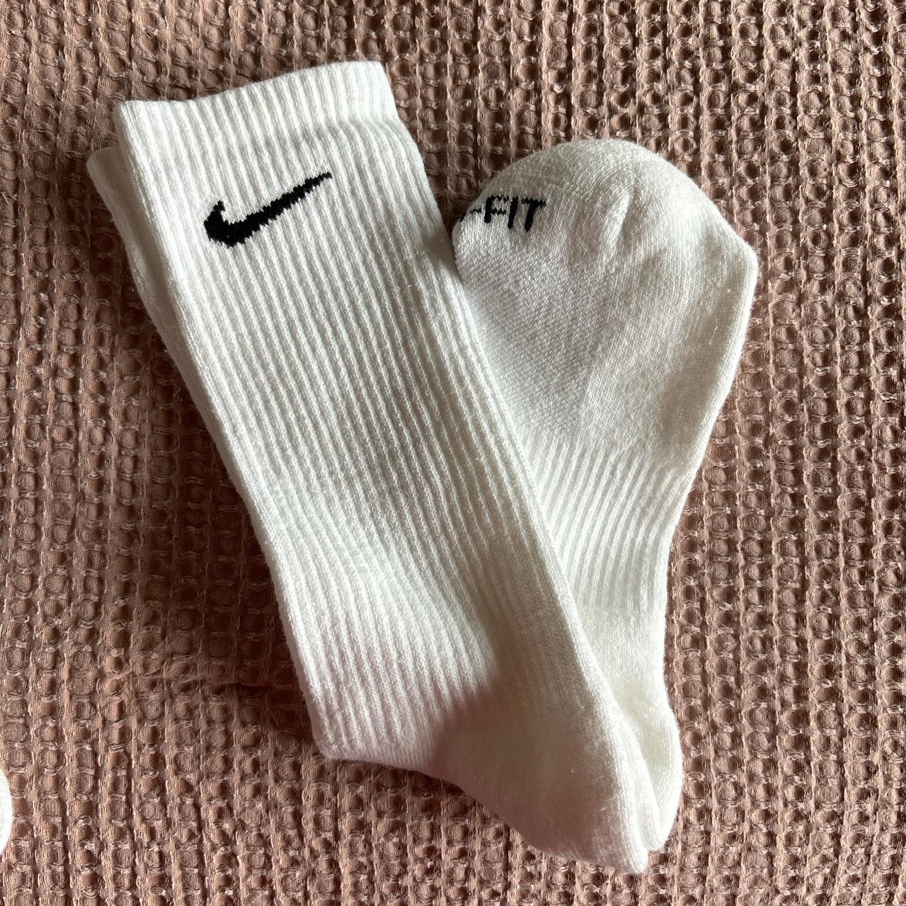 nike plus cushion socks white