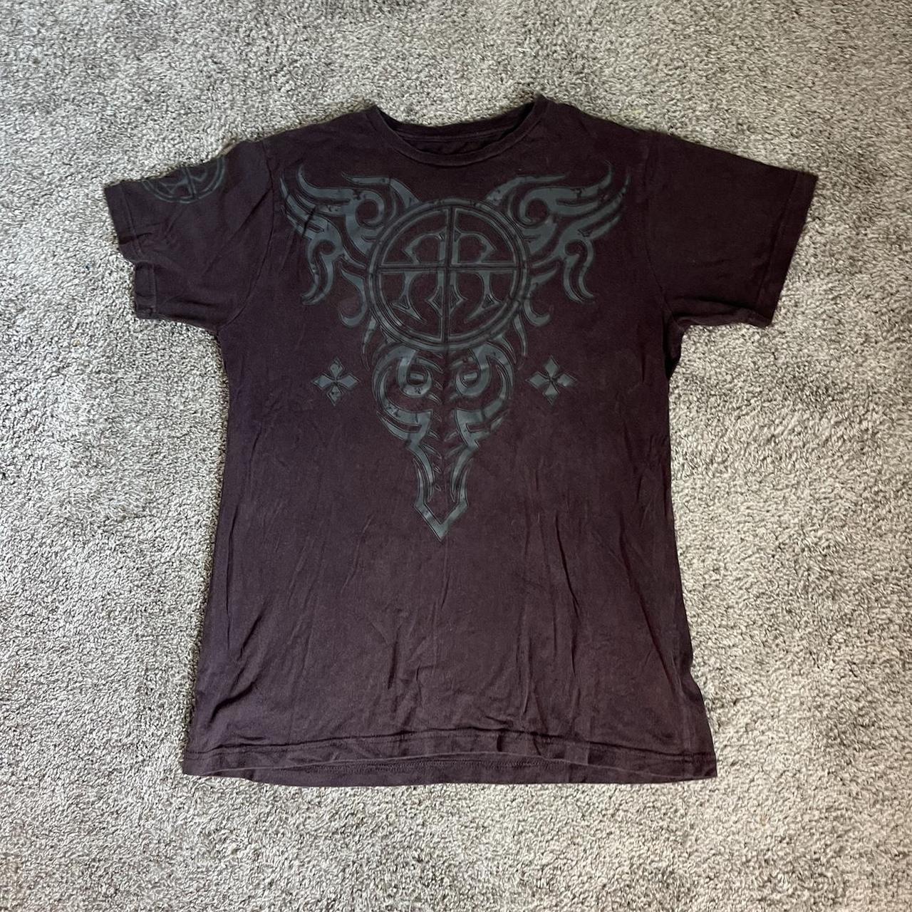 Y2k Tribal Brown Roar Shirt, Really Nice Fit With A - Depop