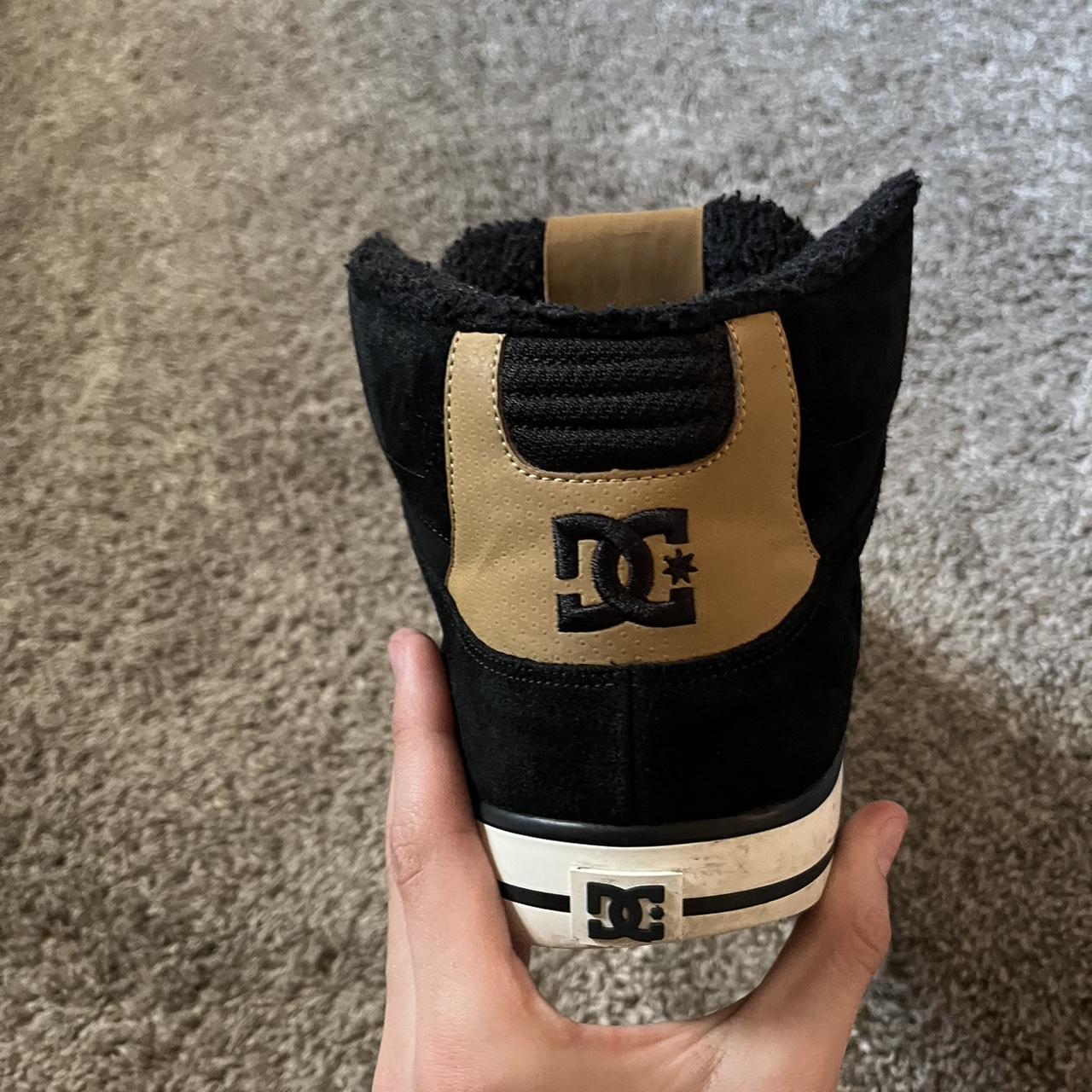 Super sick black and brown dc shoes, in alright... - Depop