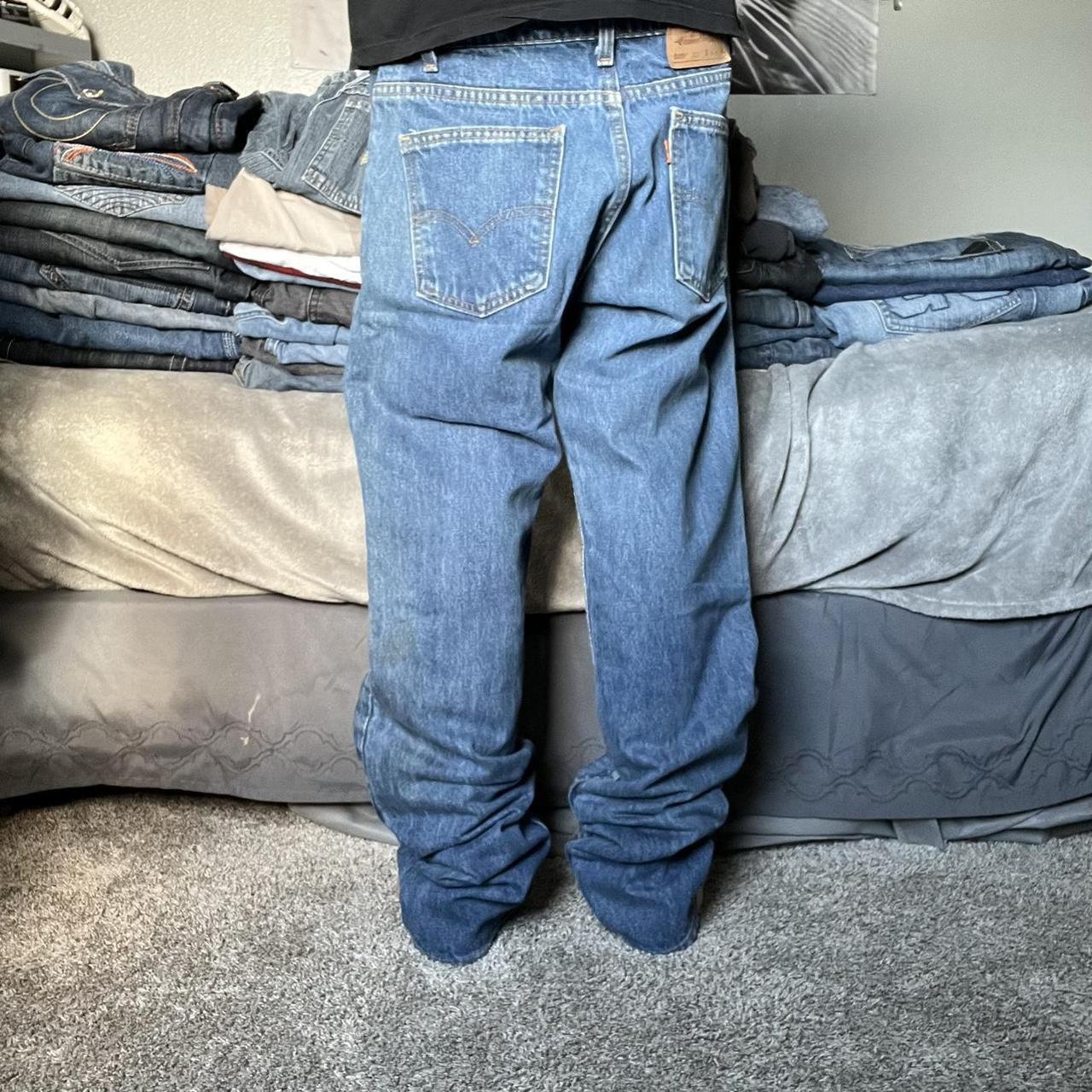 Insane pair of vintage 90s Levi’s orange tab jeans,... - Depop