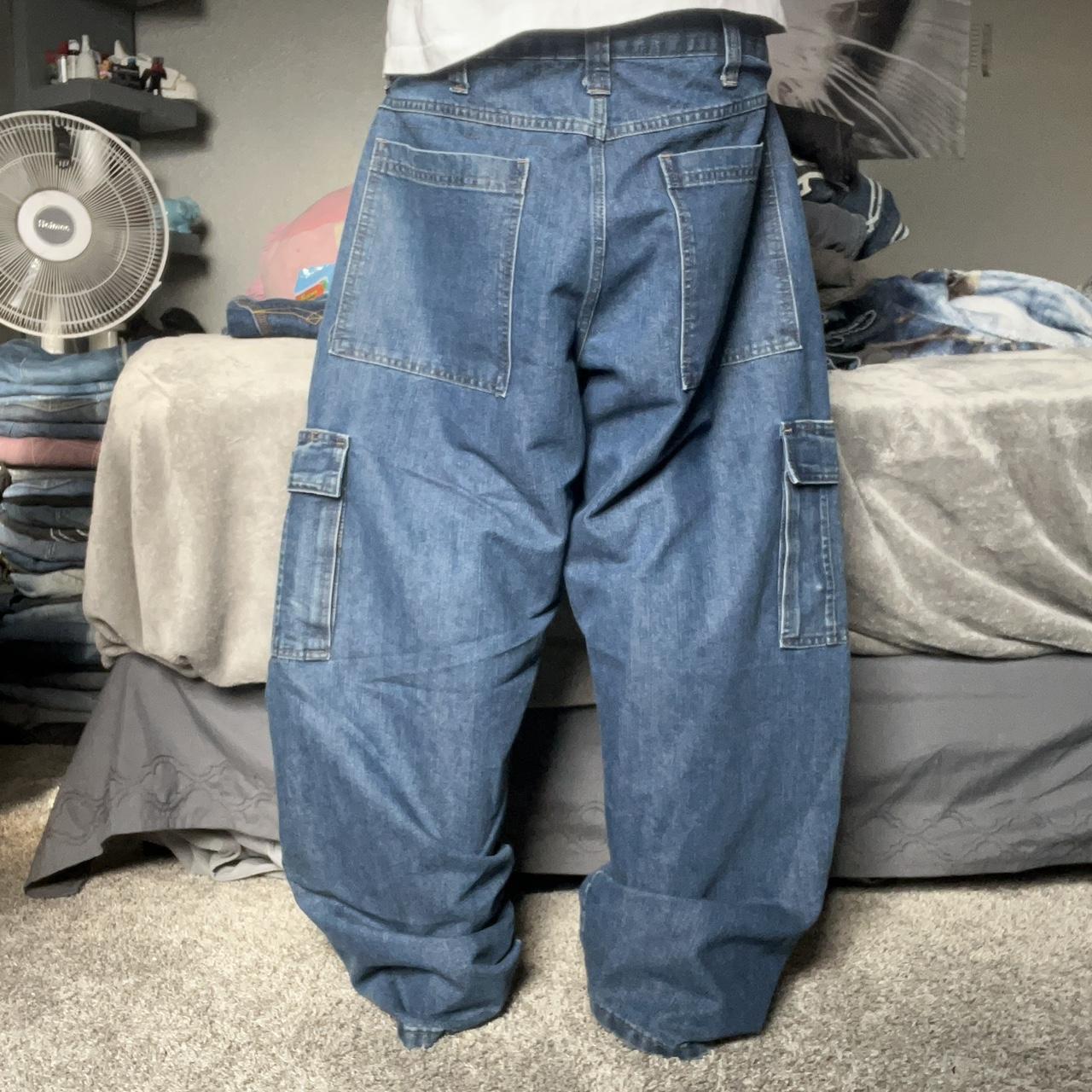 Super sick y2k baggy cargo jeans, dm me with any... - Depop