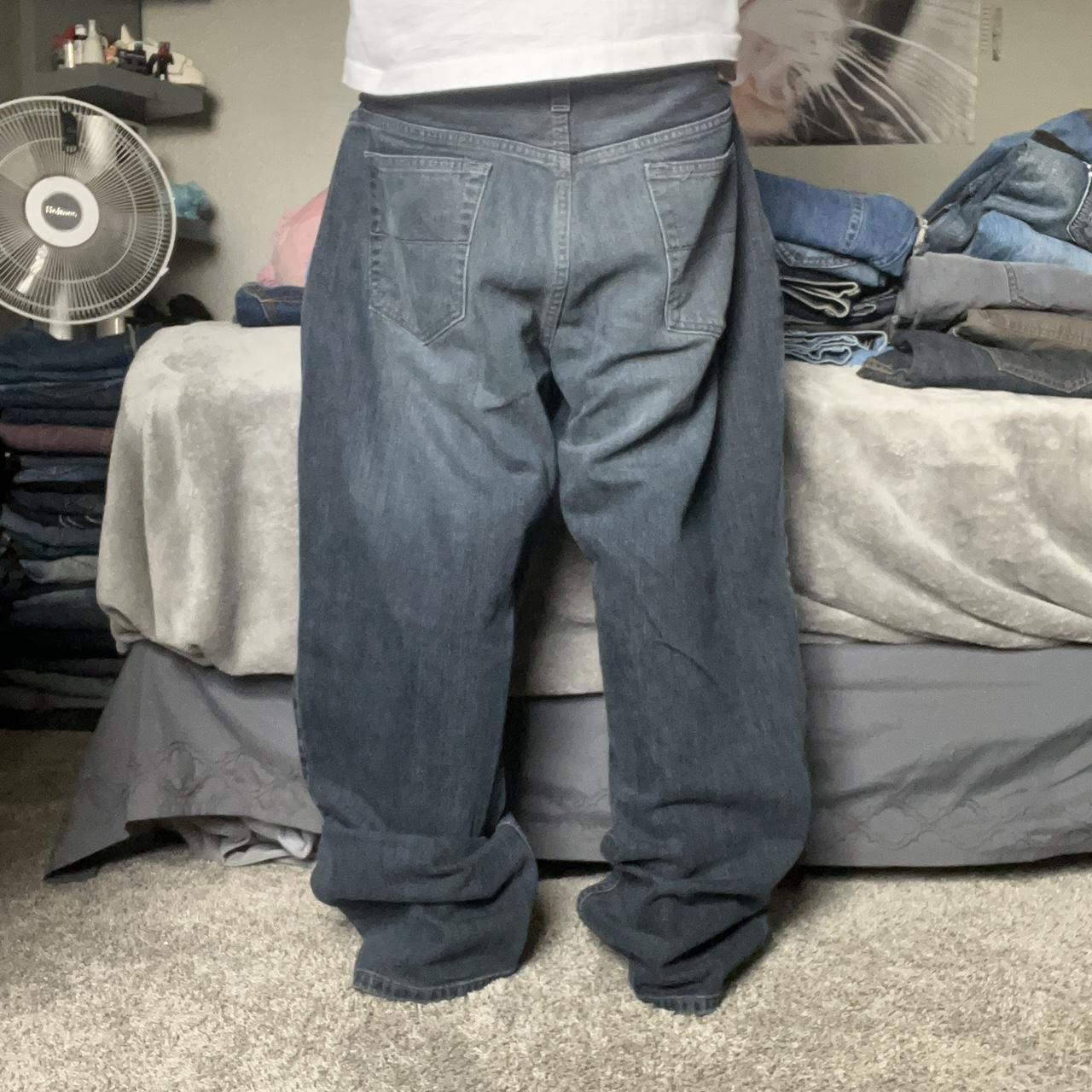 Insane pair of super baggy axist jeans, dm me with... - Depop