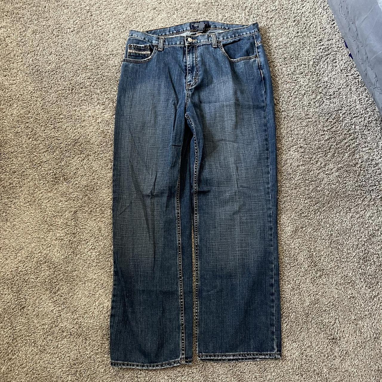 Insane y2k embrodiered uspa jeans, dm me with any... - Depop
