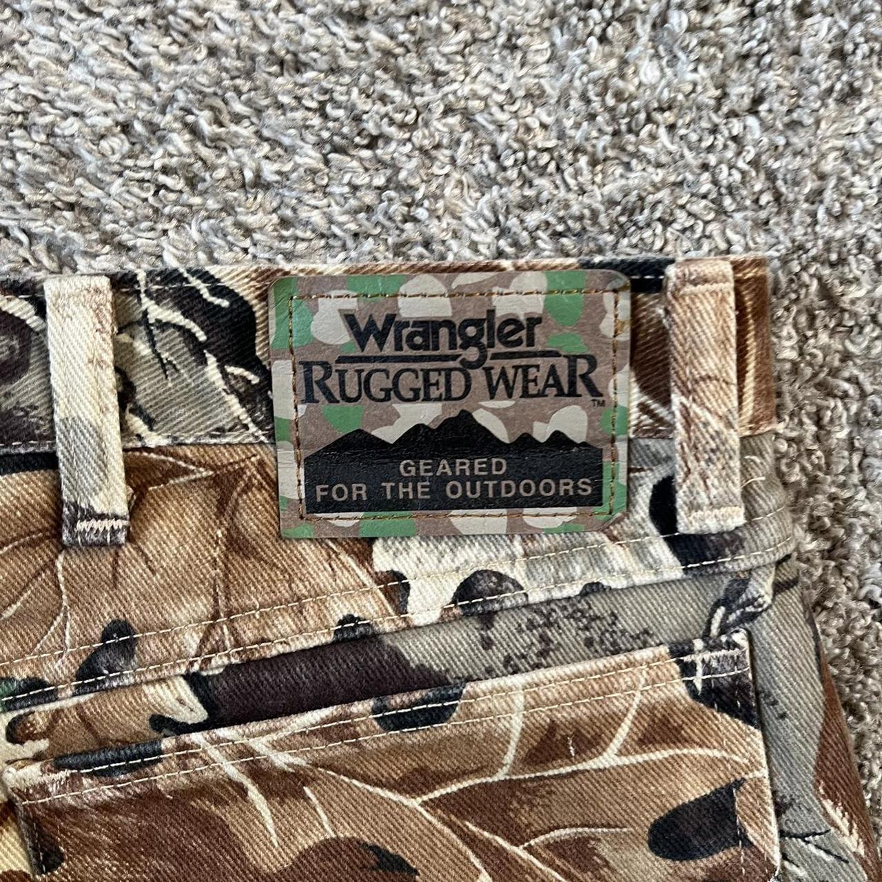 Crazy pair of camo wrangler jeans, dm me with any... - Depop