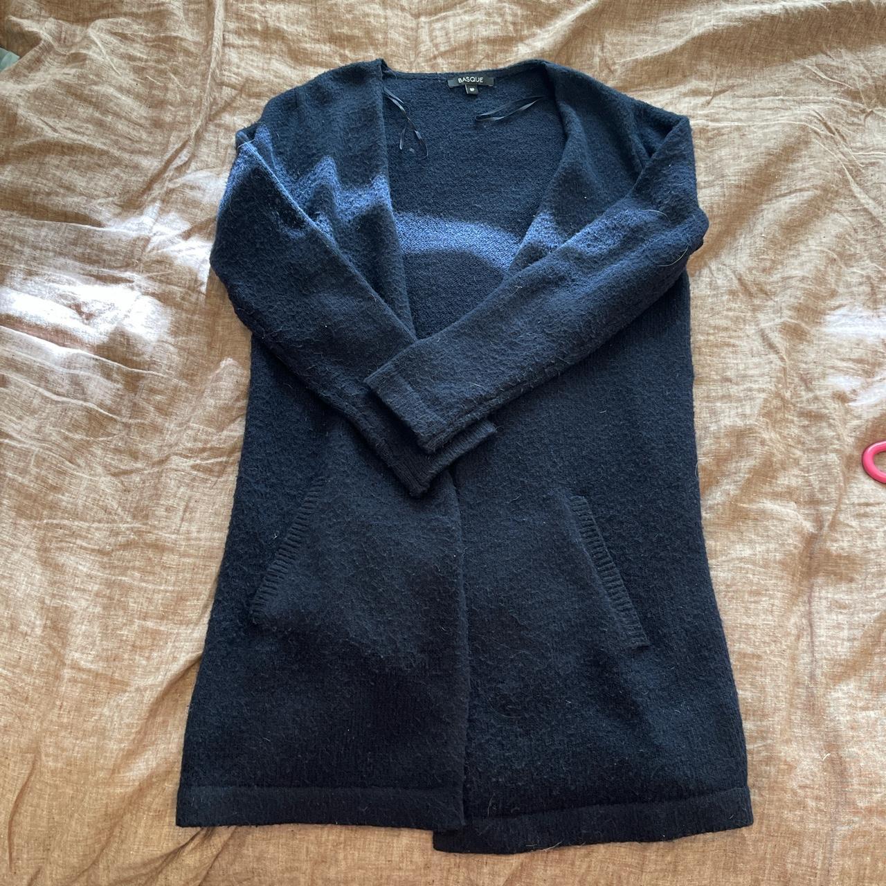 Basque navy long cardigan Great condition Size... - Depop