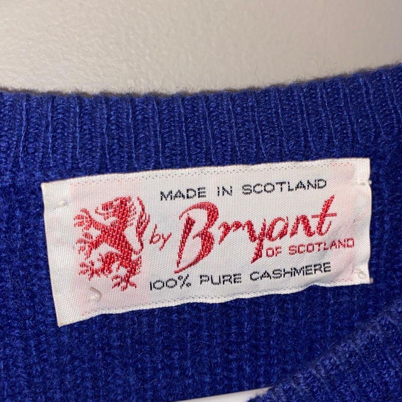 Gorgeous Blue Vintage 100% pure Cashmere Made in...