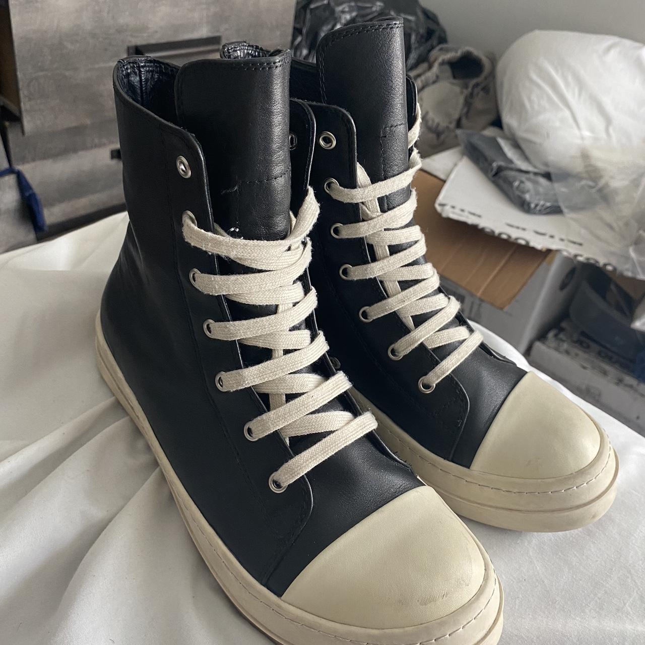 Rick owens high ramones ss23 サイズ38 Rick Owens DRKSHDW iconic Ramones sneakers⁠ FW 22-23