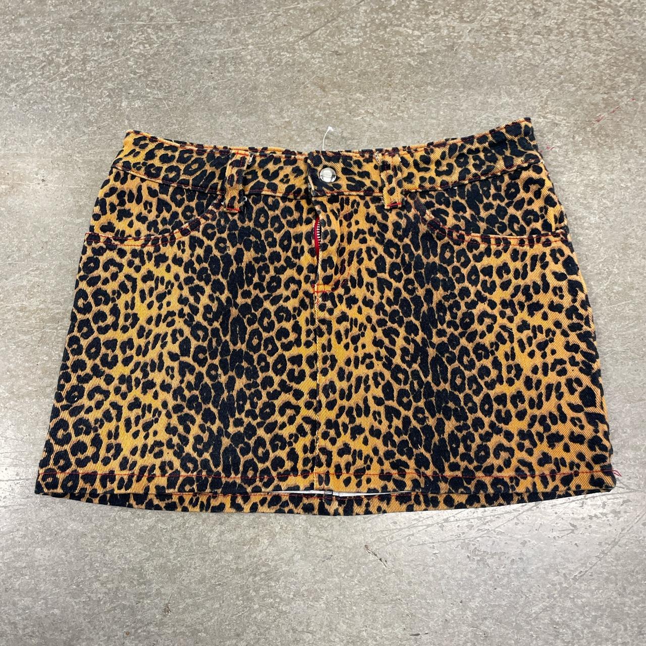 Y2k Switchblade Leopard print mini skirt Missing... - Depop