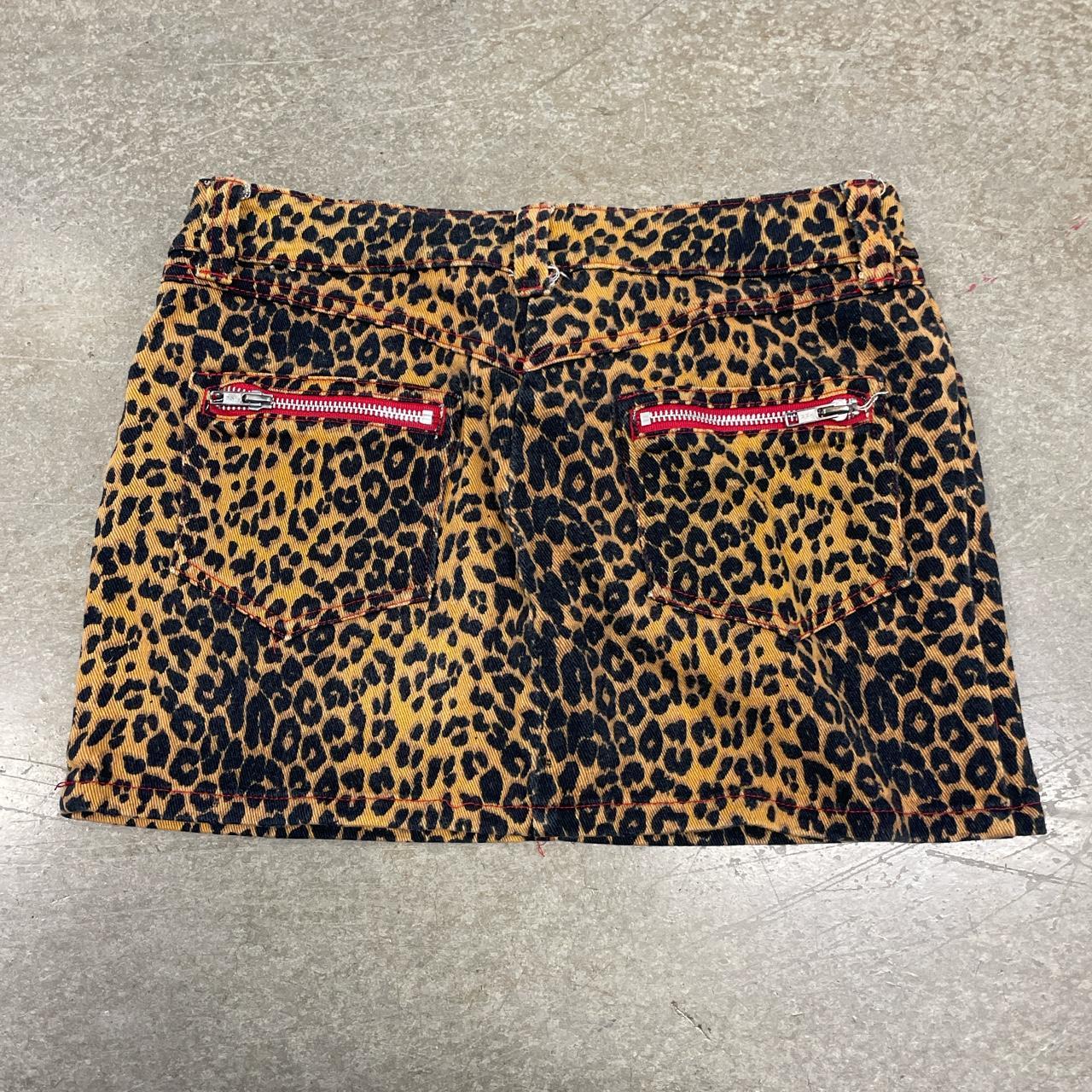 Y2k Switchblade Leopard print mini skirt Missing... - Depop