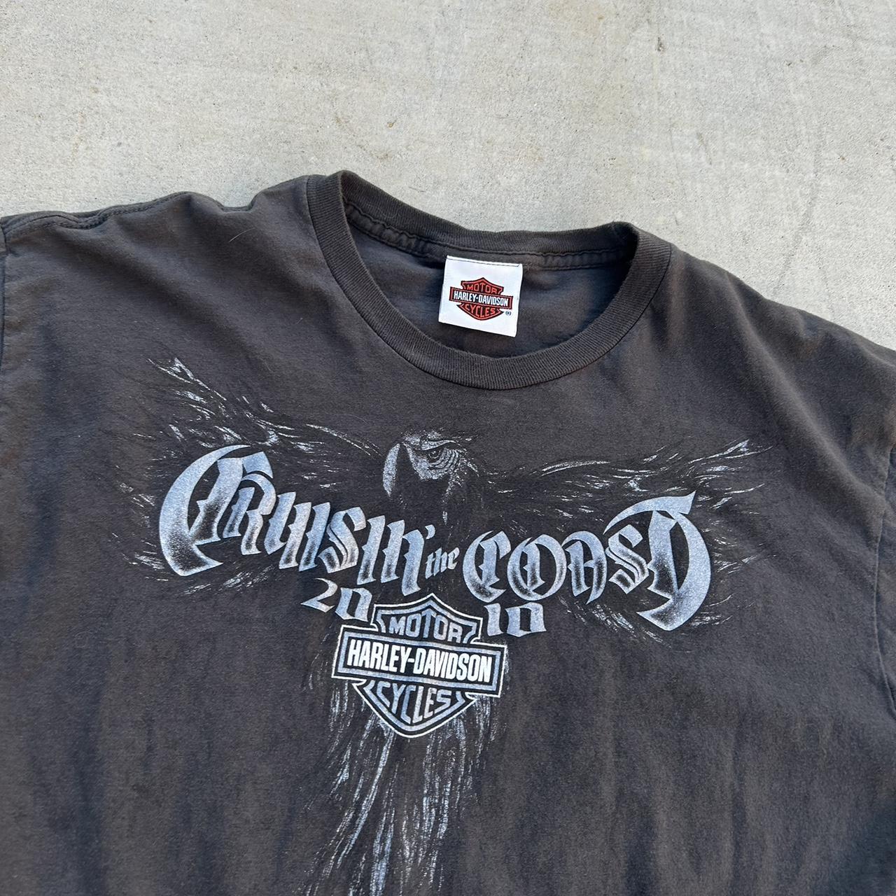 Vintage Grey Harley Davidson graphic shirt. Tagged... - Depop