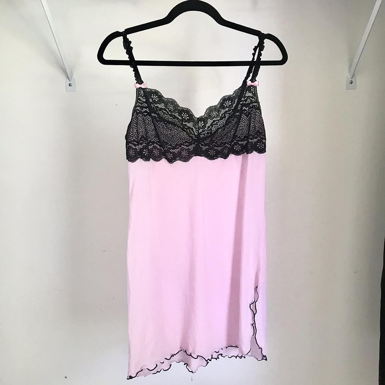 Josie Women's Pink and Black Dress | Depop