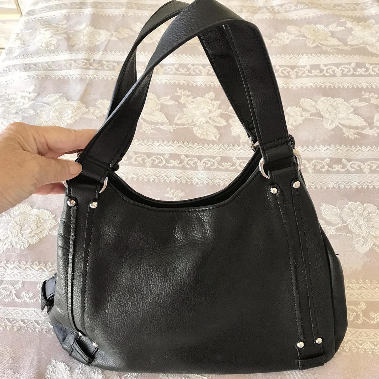 Vintage Worthington Black Leather Shoulder Bag ($65... - Depop