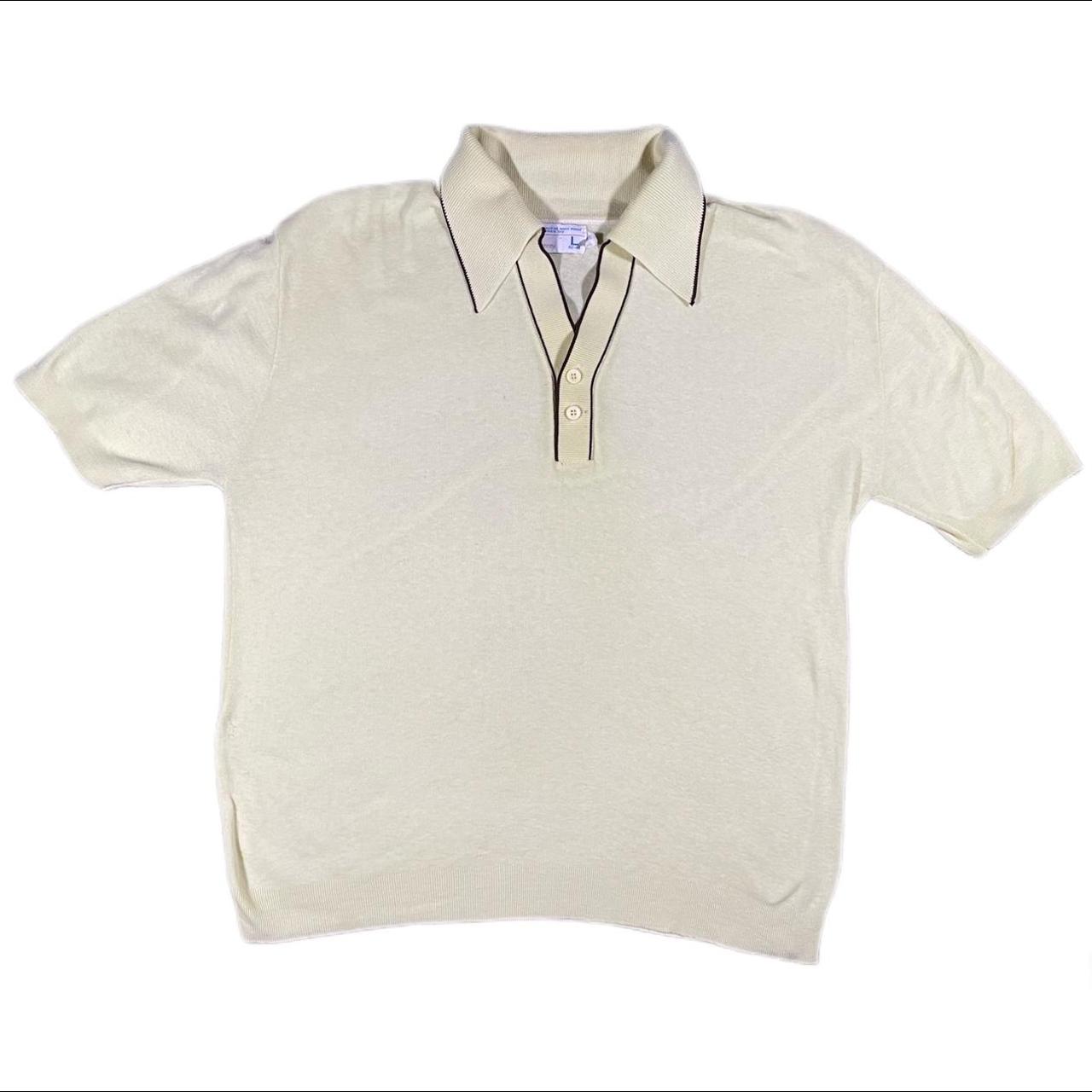 JCPenney Men's Cream Polo-shirts | Depop