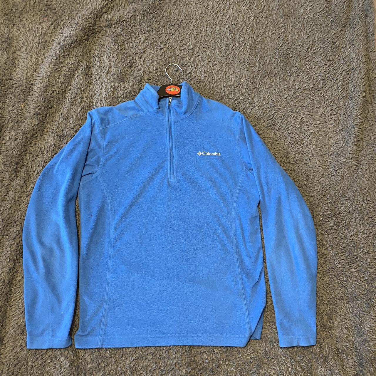 Columbia 1/4 zip fleece, used but great condition,... - Depop