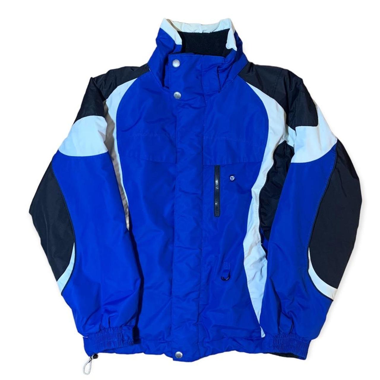 ! vintage brugi blue snow jacket purchased at a... - Depop