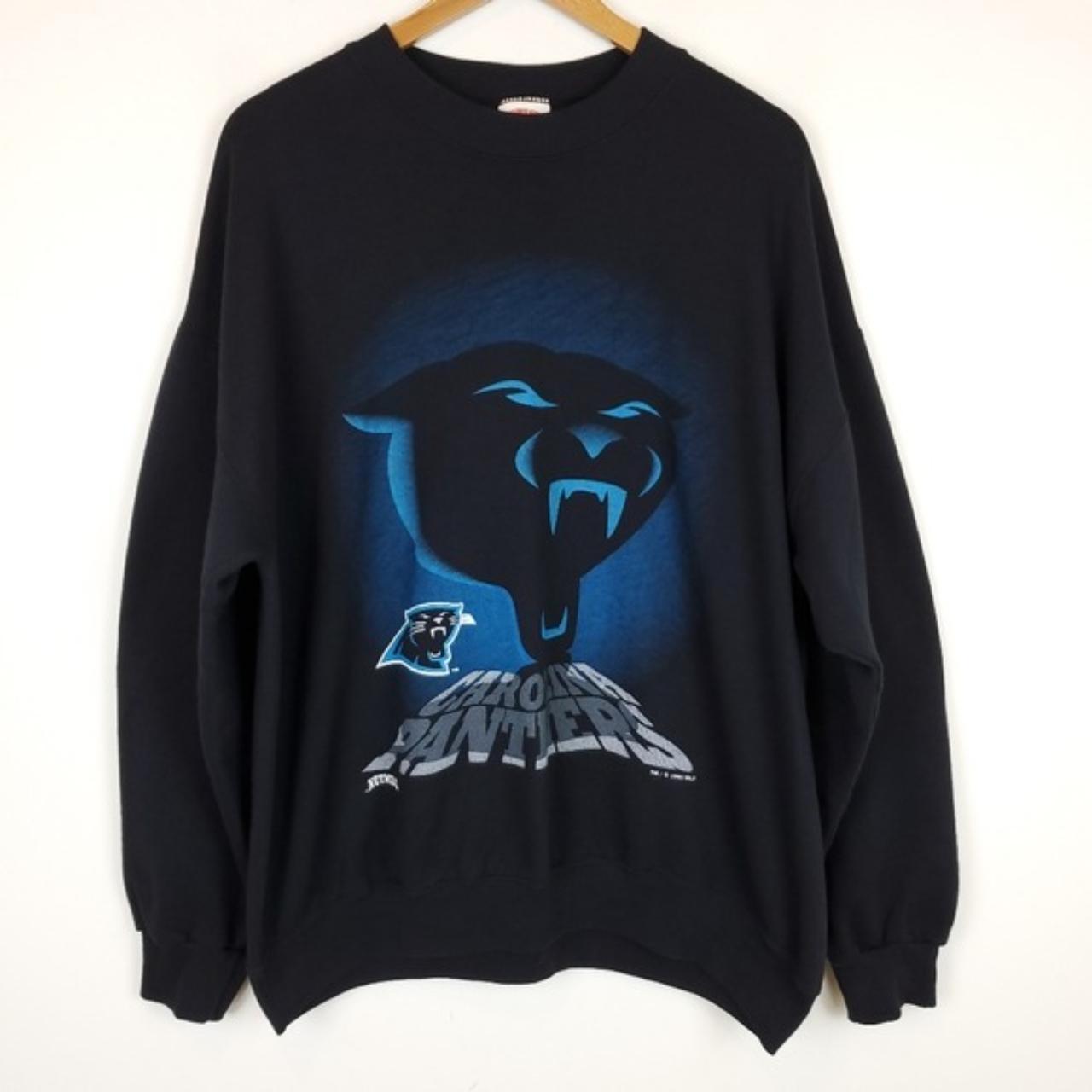 Vintage 90's Carolina Panthers Crewneck Sweatshirt - Depop