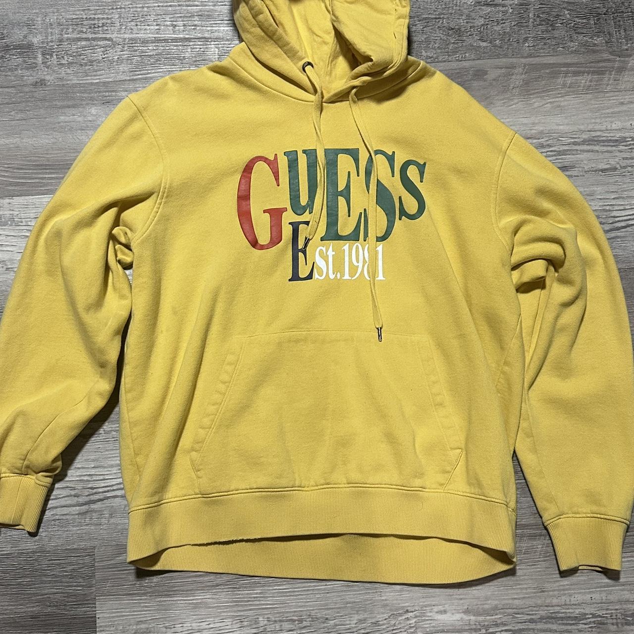 1981 yellow guess hoodie