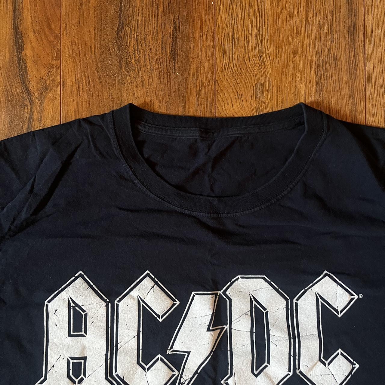 AC/DC Band T shirt. No tag. 26x29. Small stains. - Depop