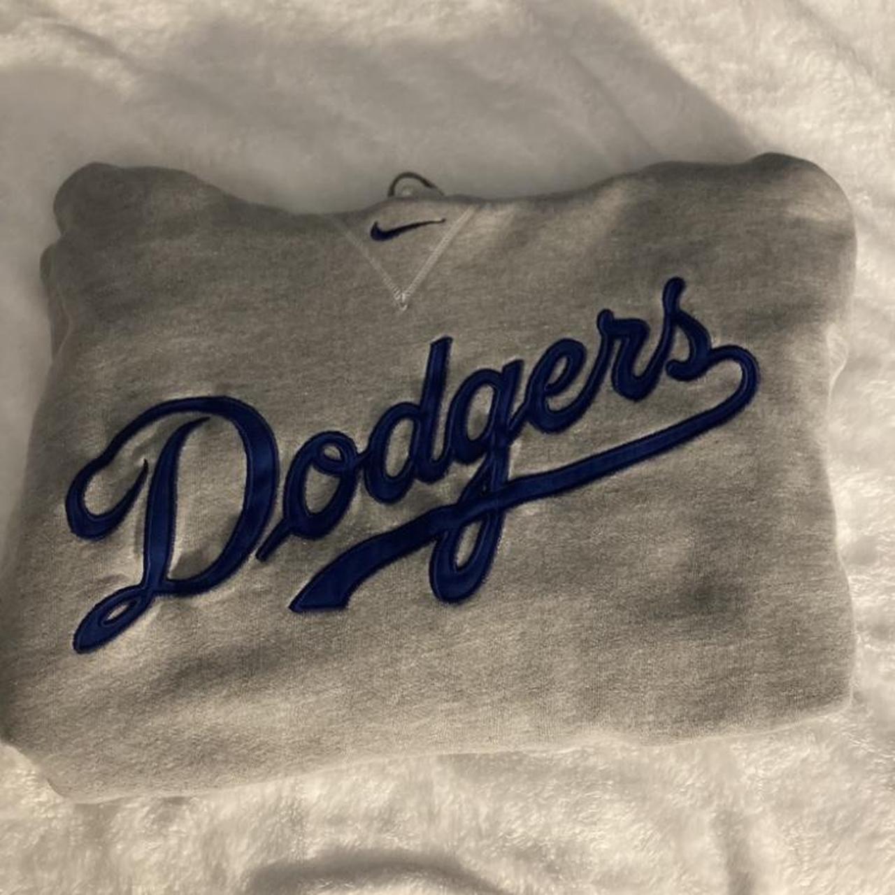 Nike Vintage Hoodie Dodgers Streetwear Drill Y2K... Depop
