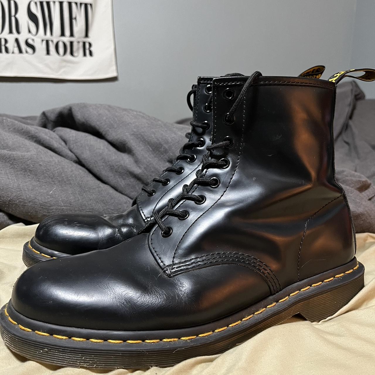 Mens Doc Marten Boots, SIZE 11 Typical creasing and... - Depop